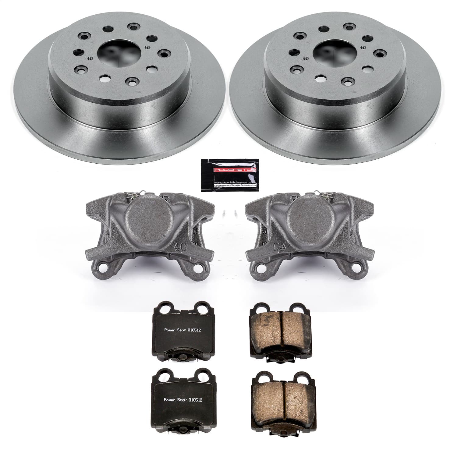 Power Stop - KCOE1149A - Rear - Disc Brake Pad/Caliper and Rotor Kit image 1