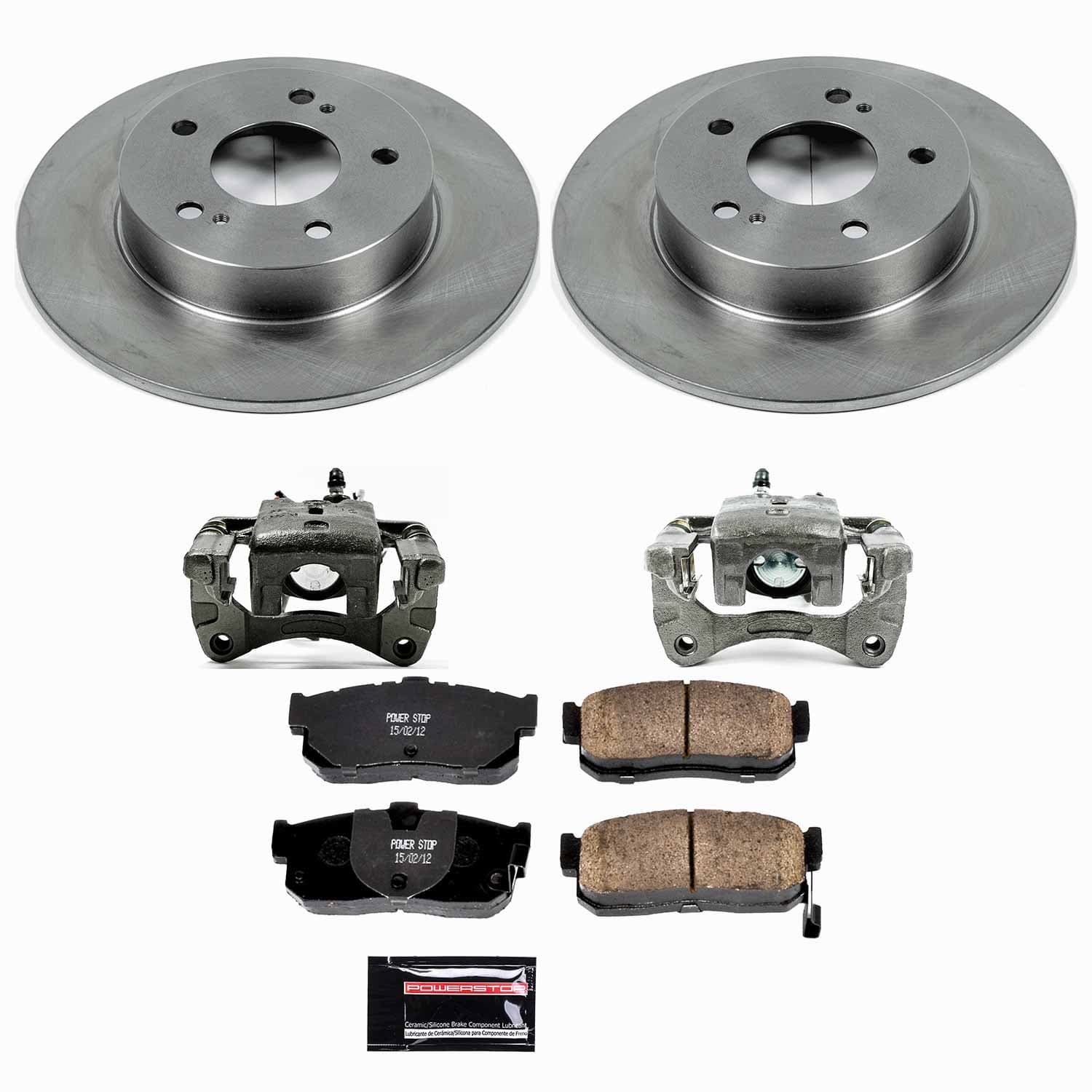 Power Stop - KCOE1168 - Rear - Disc Brake Pad/Caliper and Rotor Kit image 1