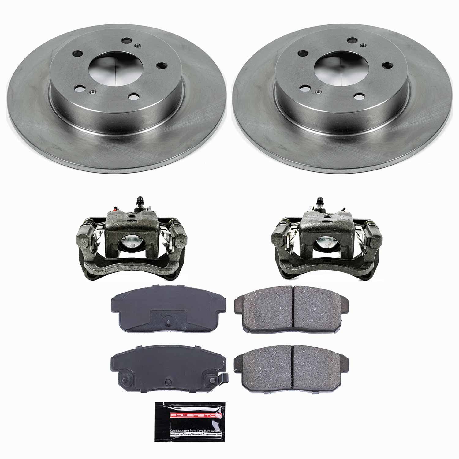 Power Stop - KCOE1169 - Rear - Disc Brake Pad/Caliper and Rotor Kit image 1
