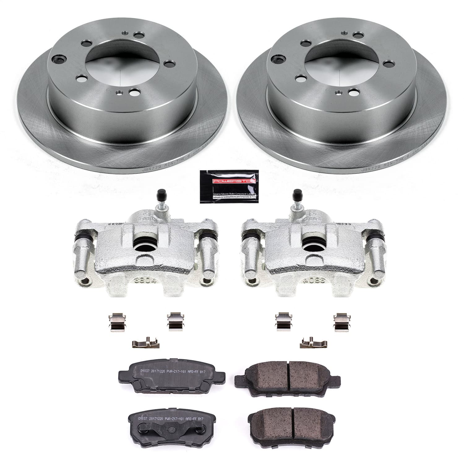 Power Stop - KCOE1202 - Rear - Disc Brake Pad/Caliper and Rotor Kit image 1