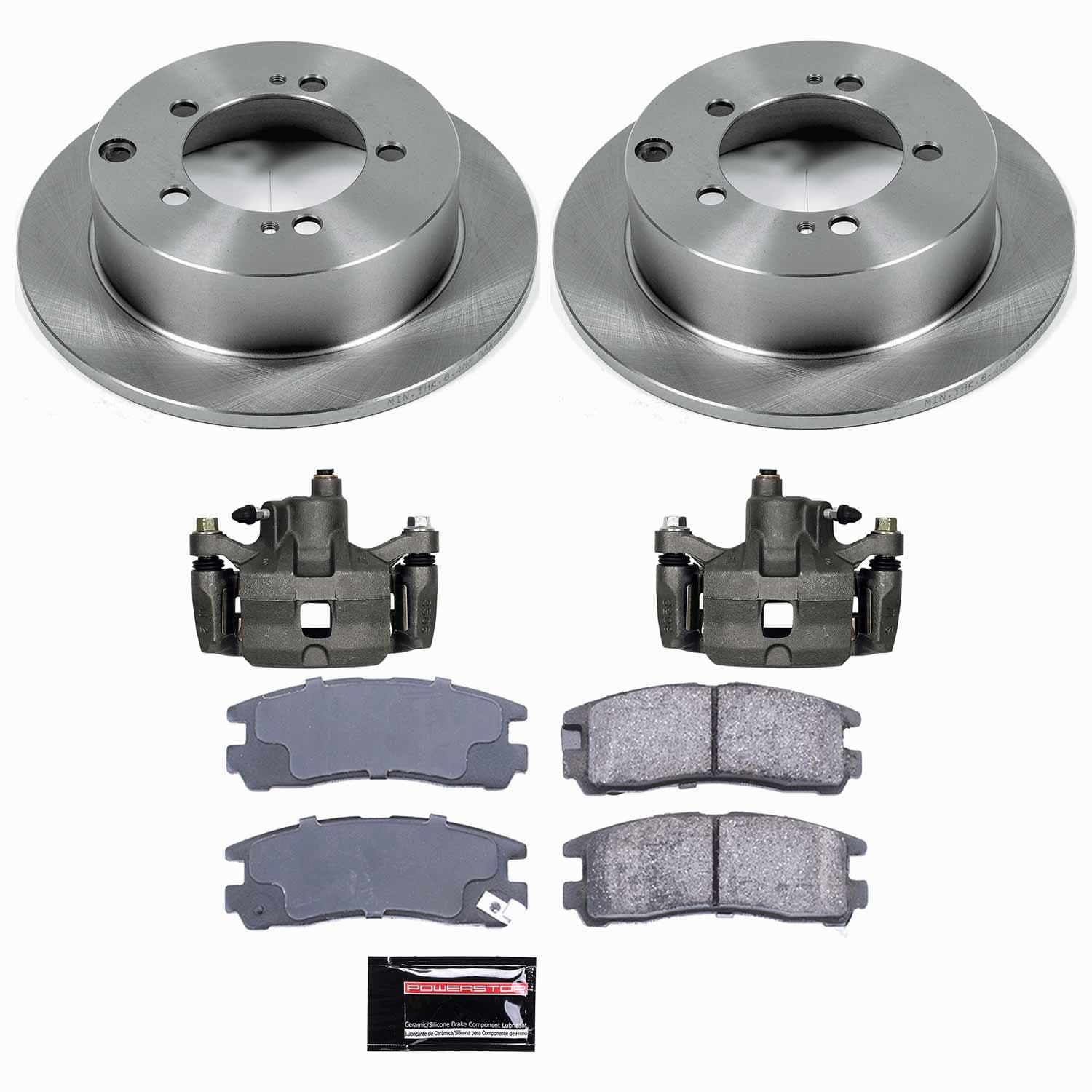 Power Stop - KCOE1203 - Rear - Disc Brake Pad/Caliper and Rotor Kit image 1