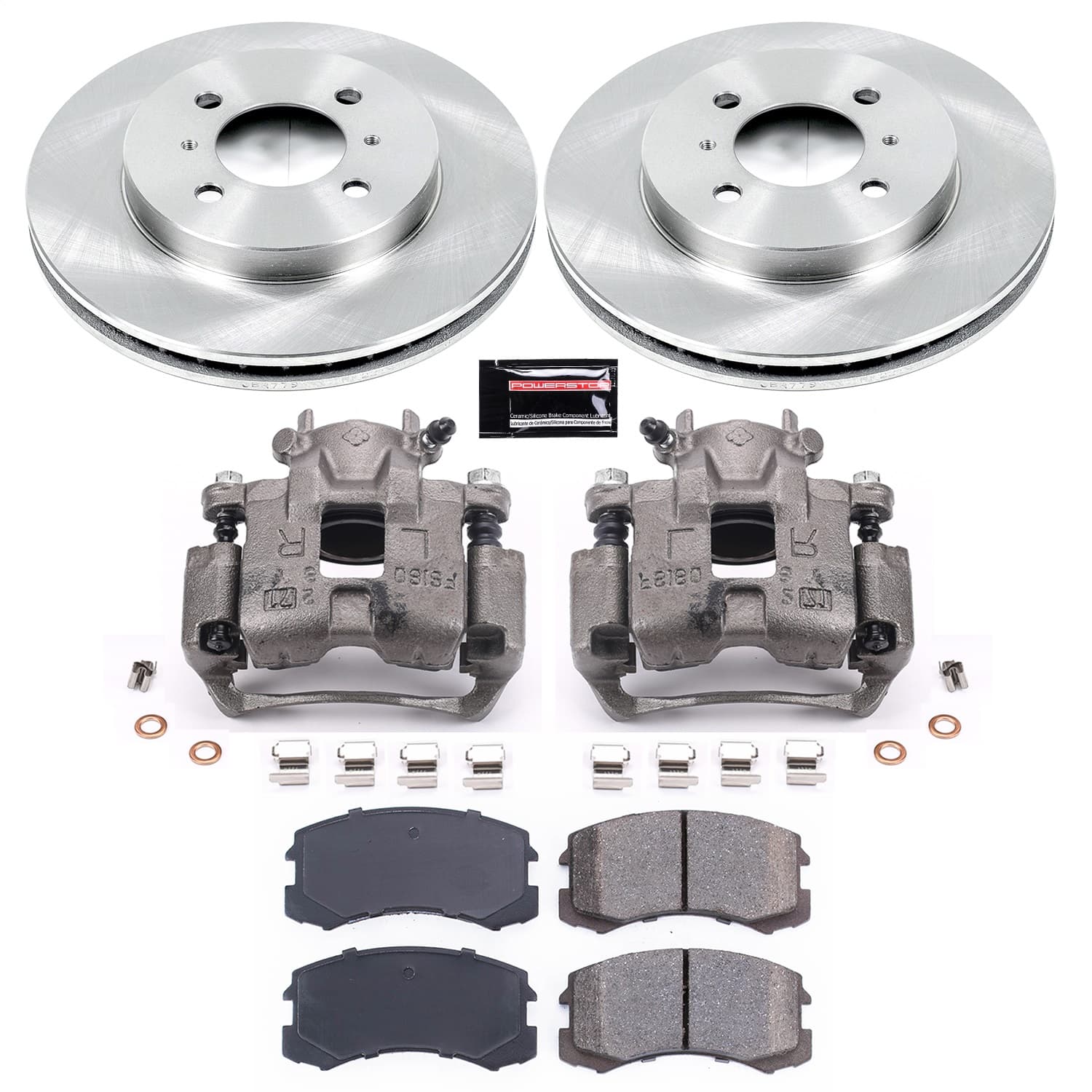 Power Stop - KCOE1215 - Front - Disc Brake Pad/Caliper and Rotor Kit image 1