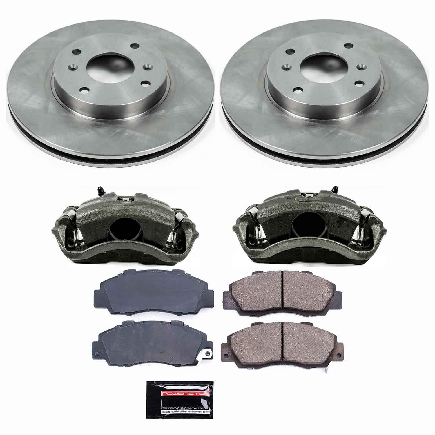 Power Stop - KCOE1237 - Front - Disc Brake Pad/Caliper and Rotor Kit image 1