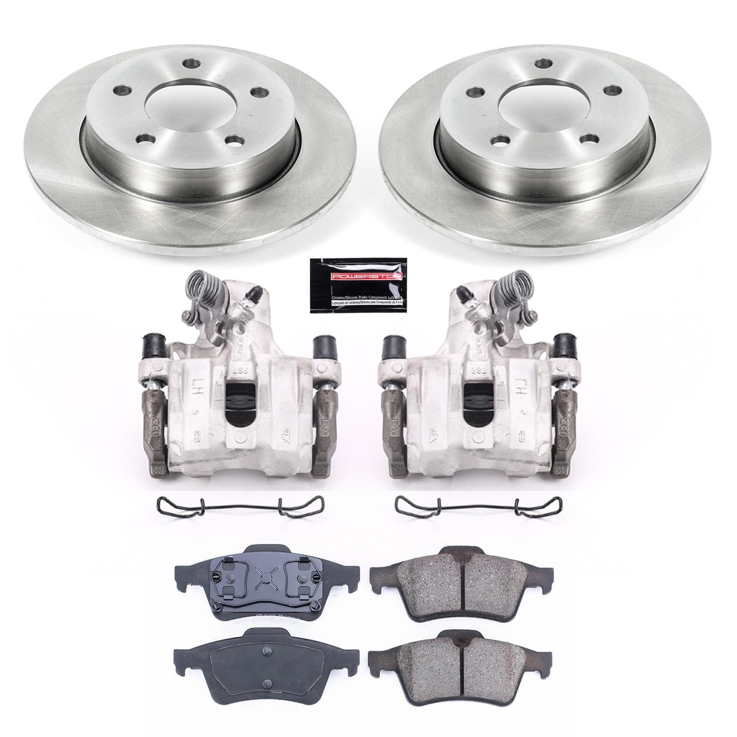Power Stop - KCOE124 - Rear - Disc Brake Pad/Caliper and Rotor Kit image 1