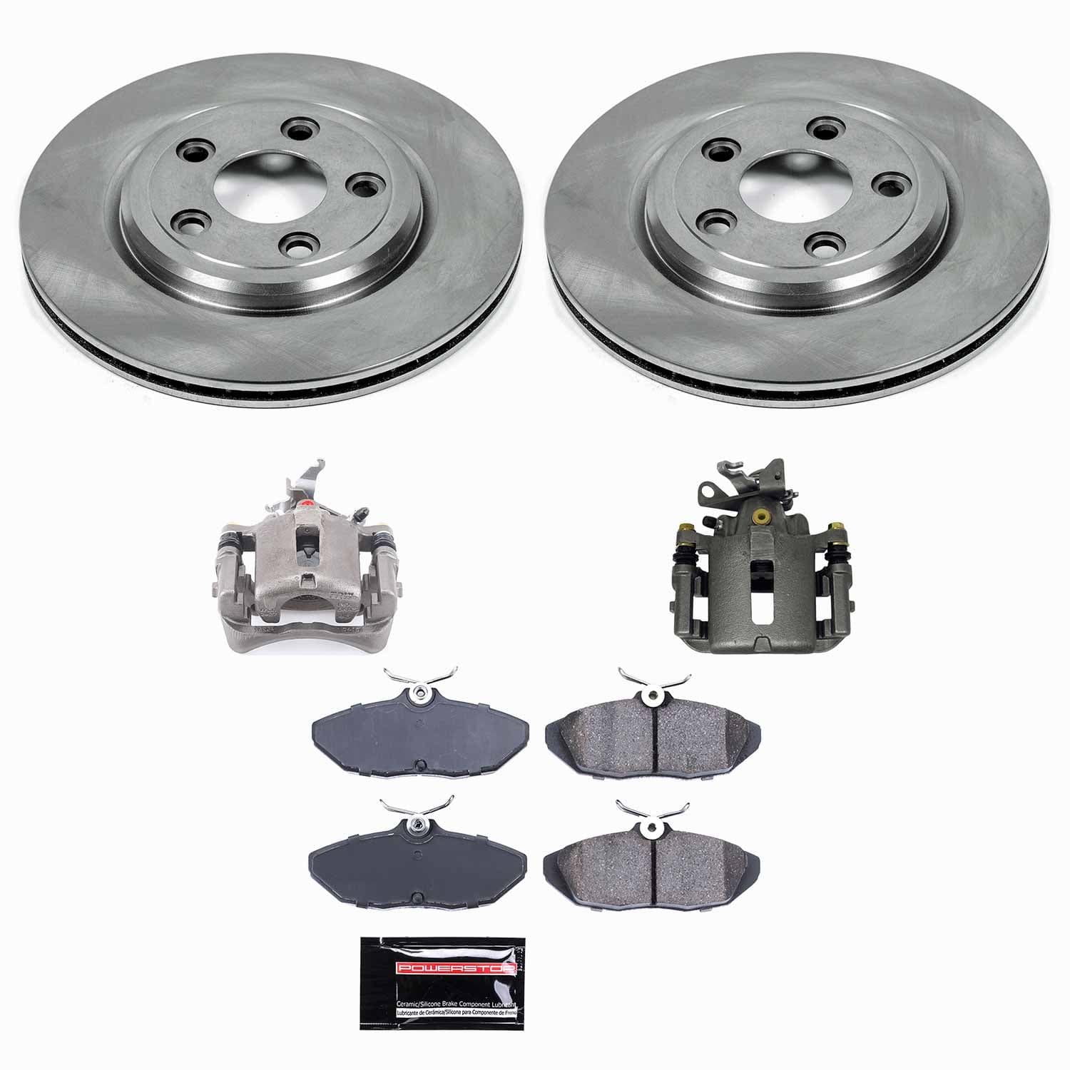 Power Stop - KCOE1360 - Rear - Disc Brake Pad/Caliper and Rotor Kit image 1