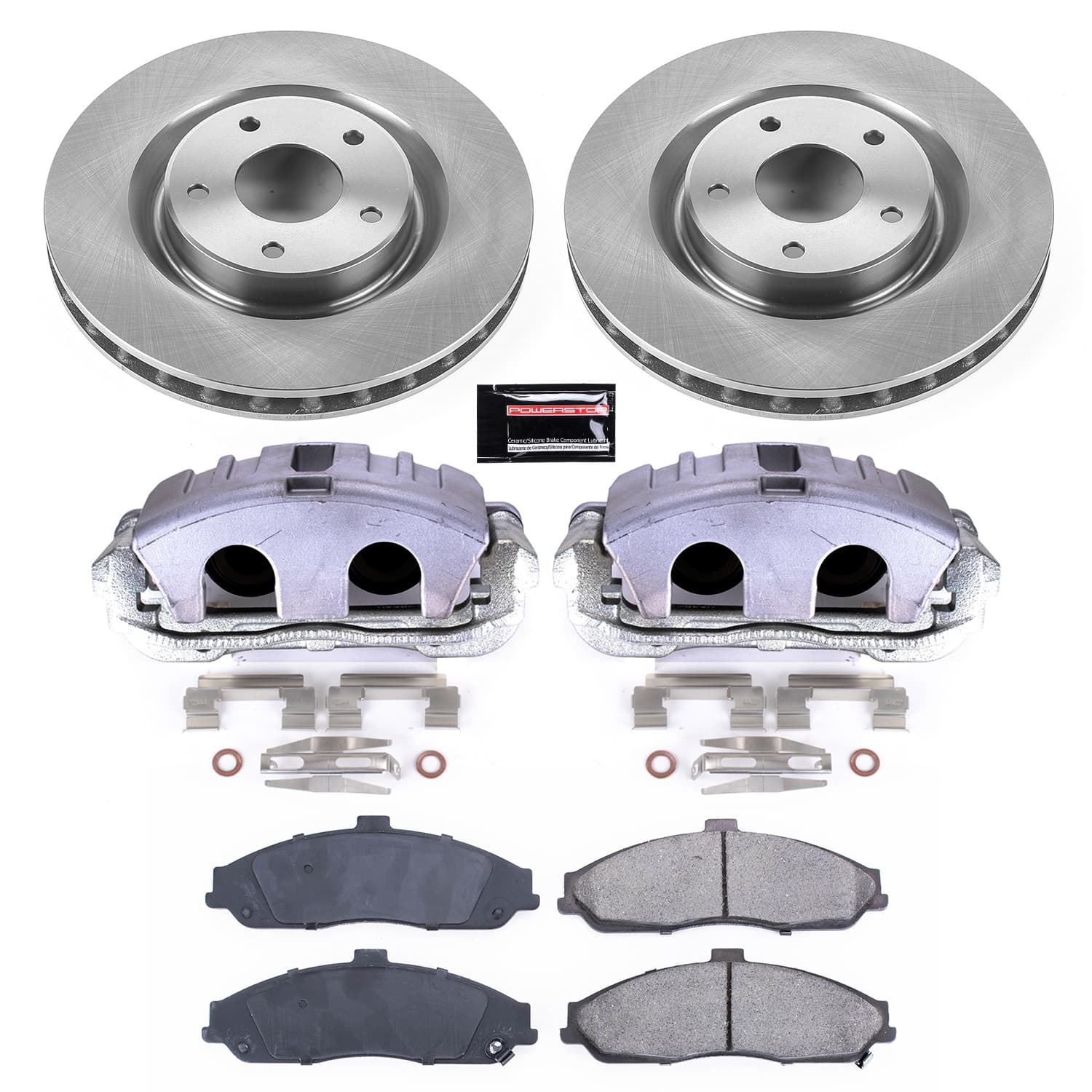 Power Stop - KCOE1417B - Front - Disc Brake Pad/Caliper and Rotor Kit image 1
