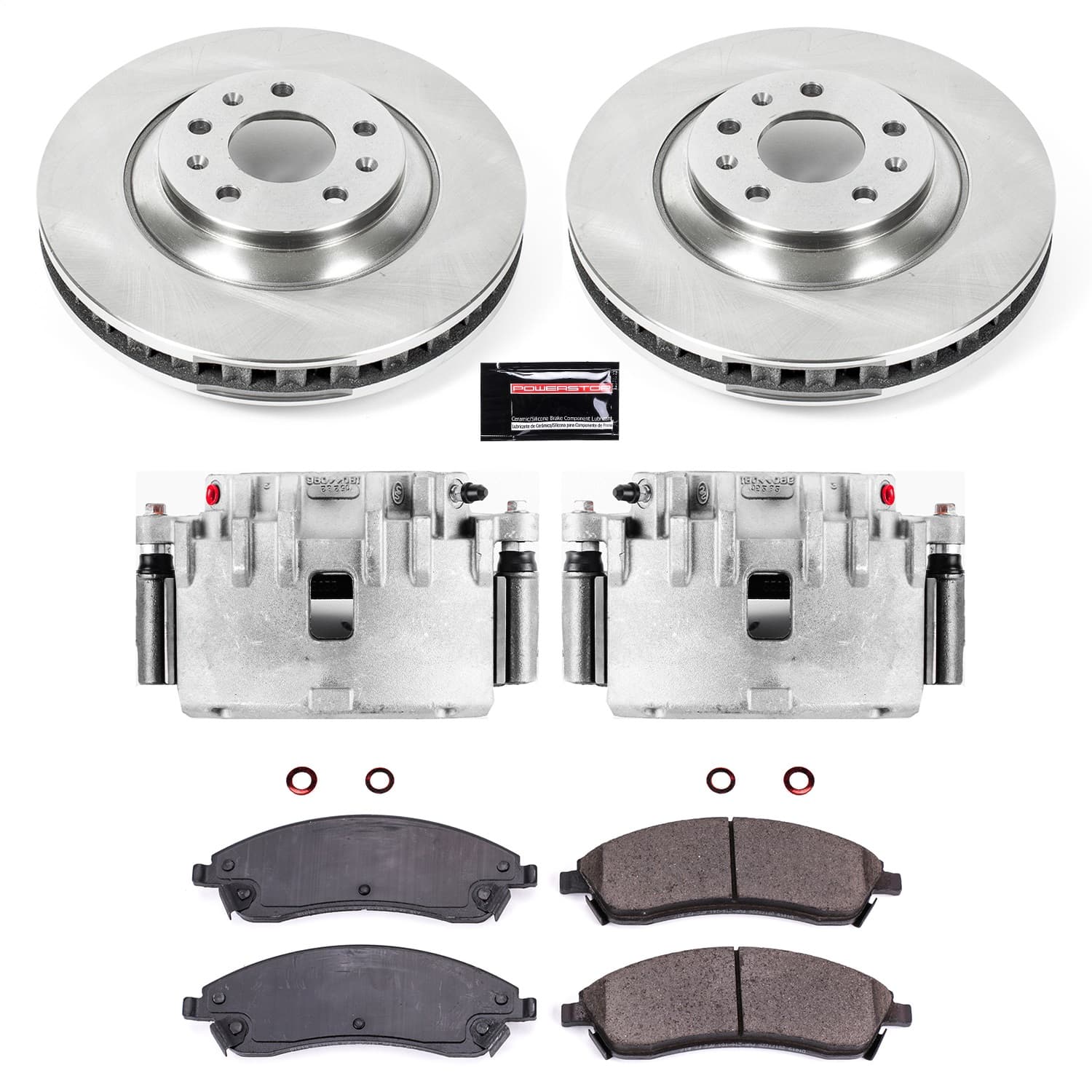 Power Stop - KCOE1429 - Front - Disc Brake Pad/Caliper and Rotor Kit image 1