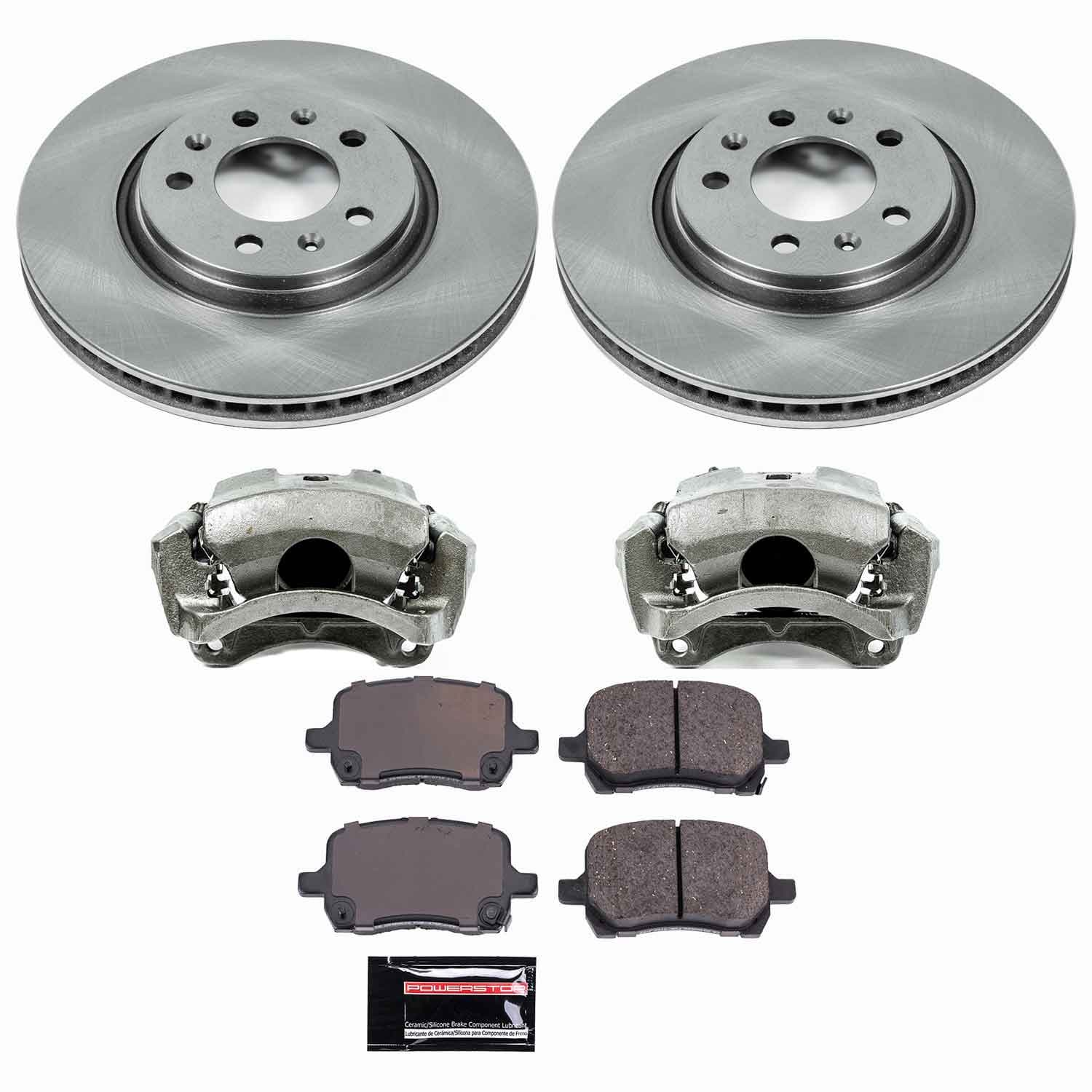 Power Stop - KCOE1433 - Front - Disc Brake Pad/Caliper and Rotor Kit image 1