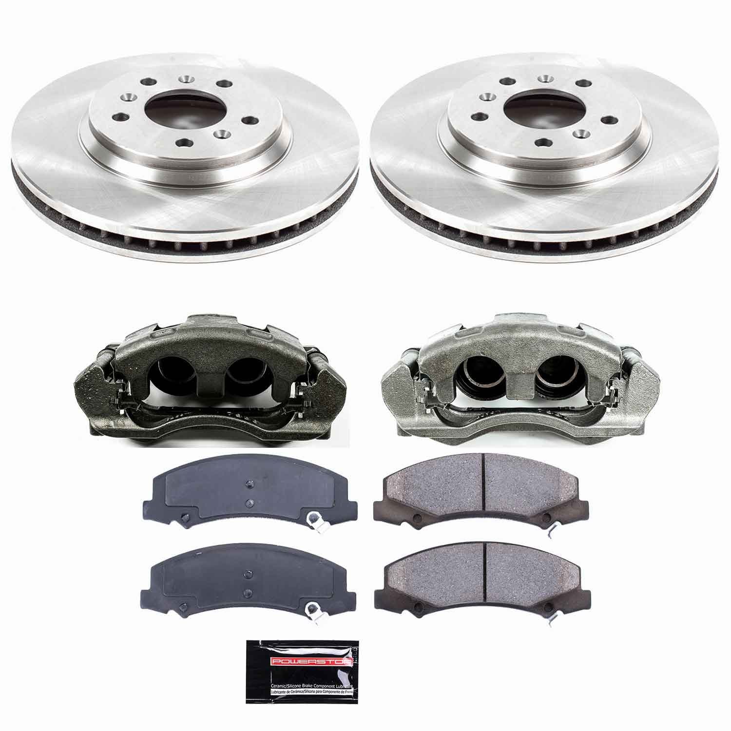 Power Stop - KCOE1437 - Front - Disc Brake Pad/Caliper and Rotor Kit image 1