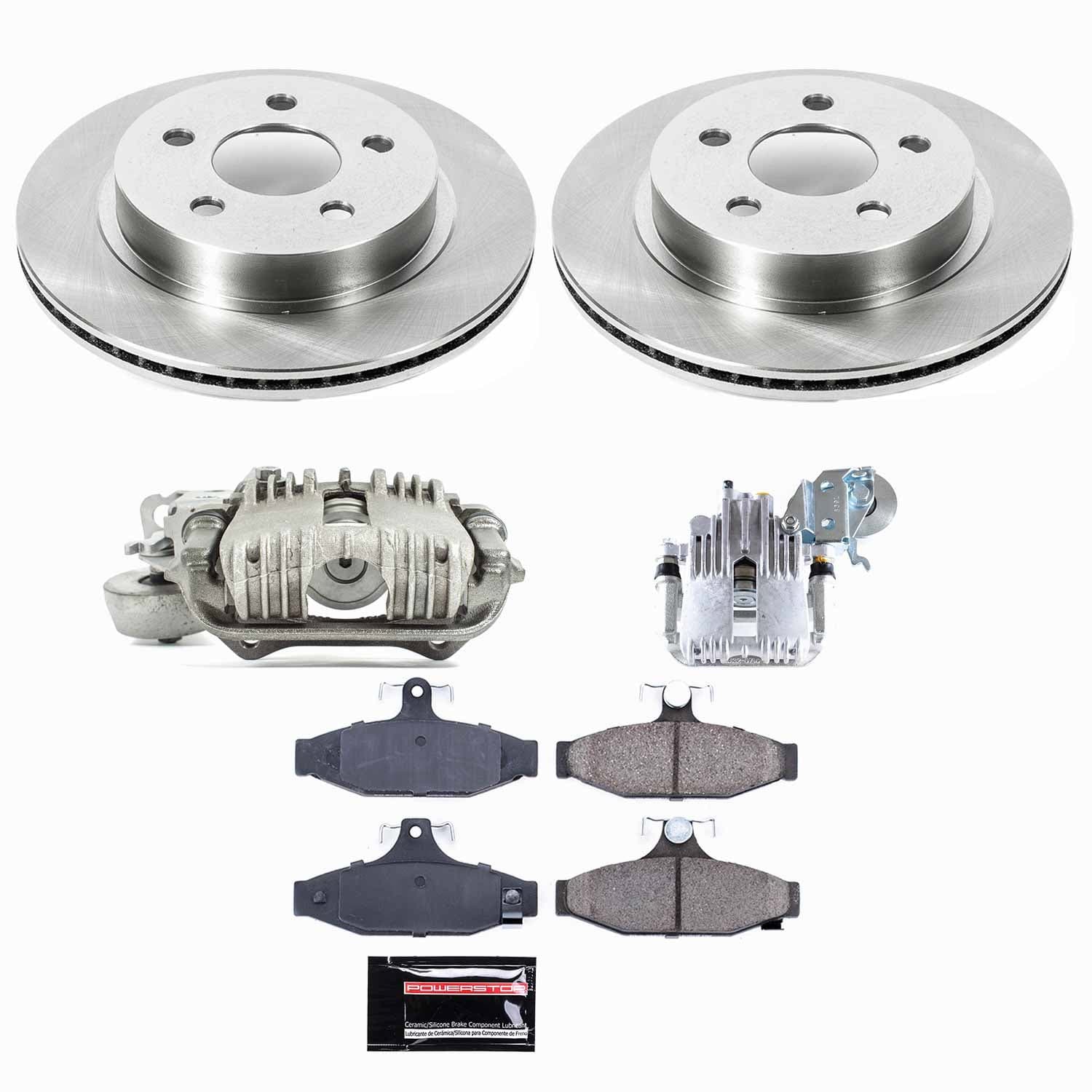 Power Stop - KCOE1531 - Rear - Disc Brake Pad/Caliper and Rotor Kit image 1