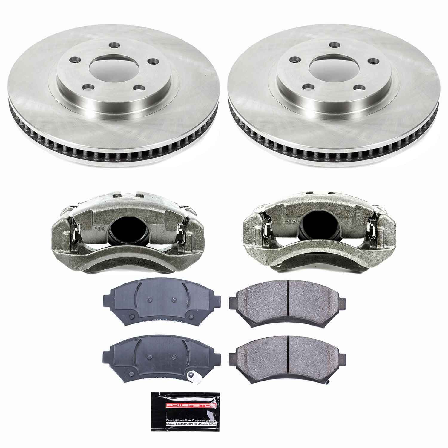 Power Stop - KCOE1542 - Front - Disc Brake Pad/Caliper and Rotor Kit image 1