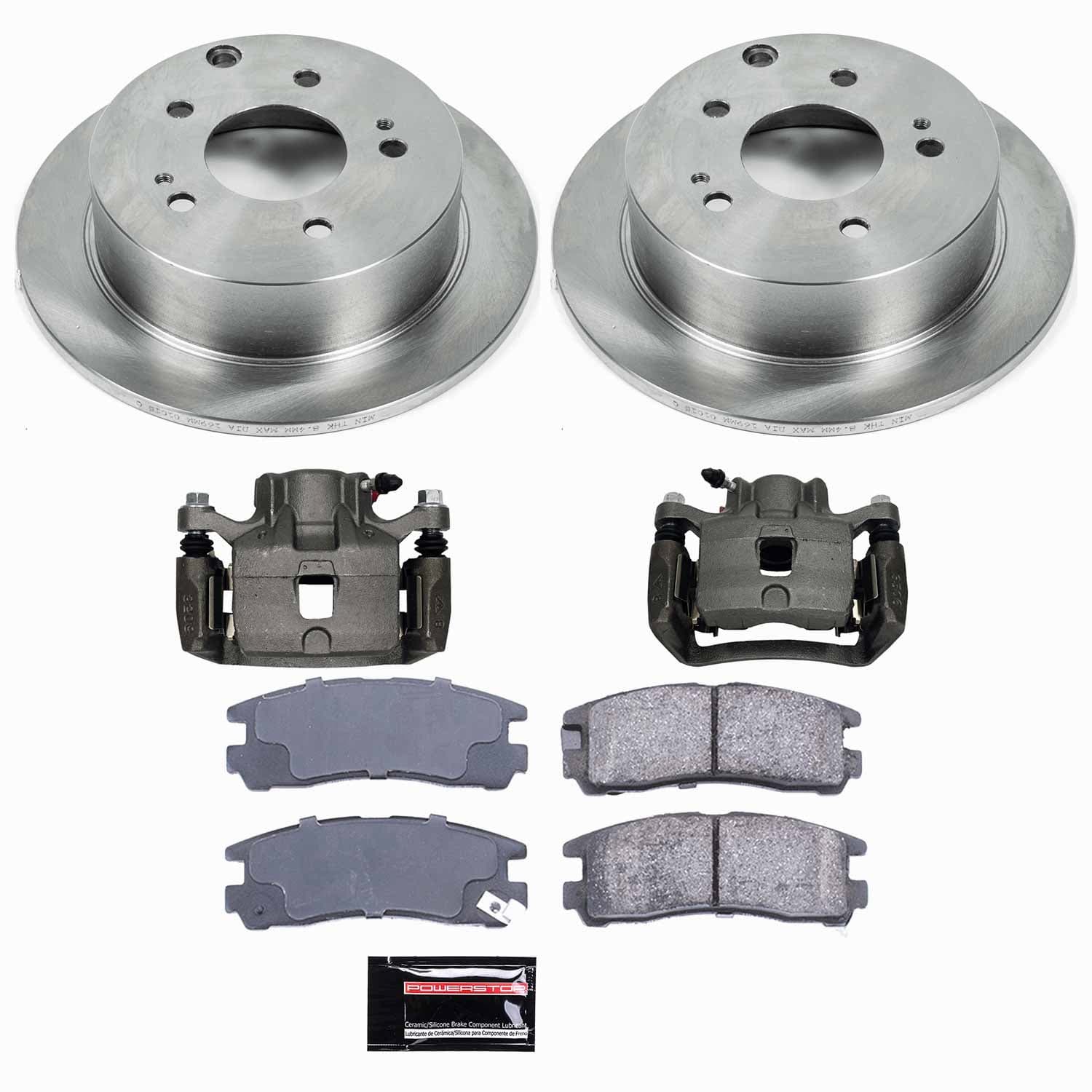 Power Stop - KCOE155 - Rear - Disc Brake Pad/Caliper and Rotor Kit image 1