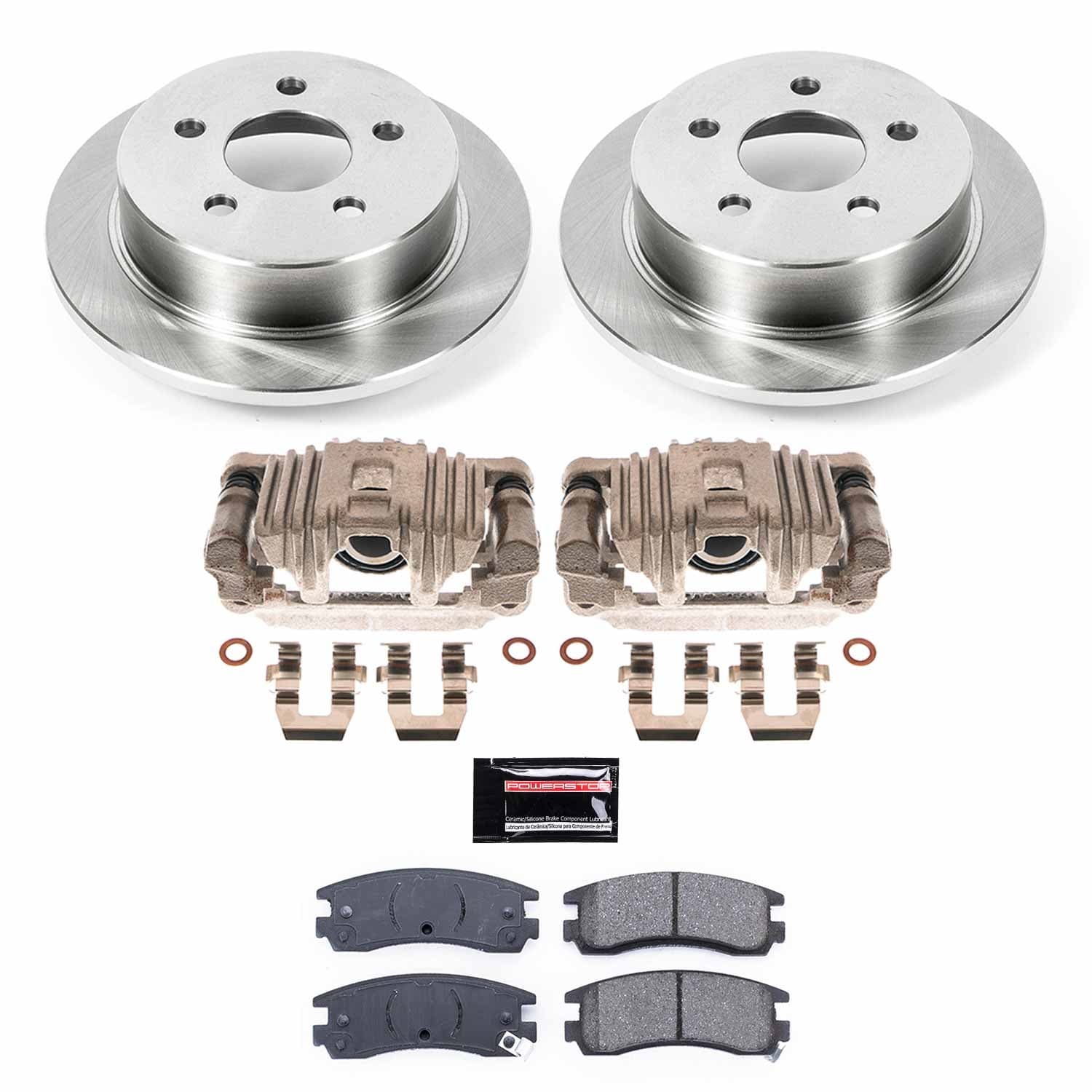 Power Stop - KCOE1558A - Rear - Disc Brake Pad/Caliper and Rotor Kit image 1