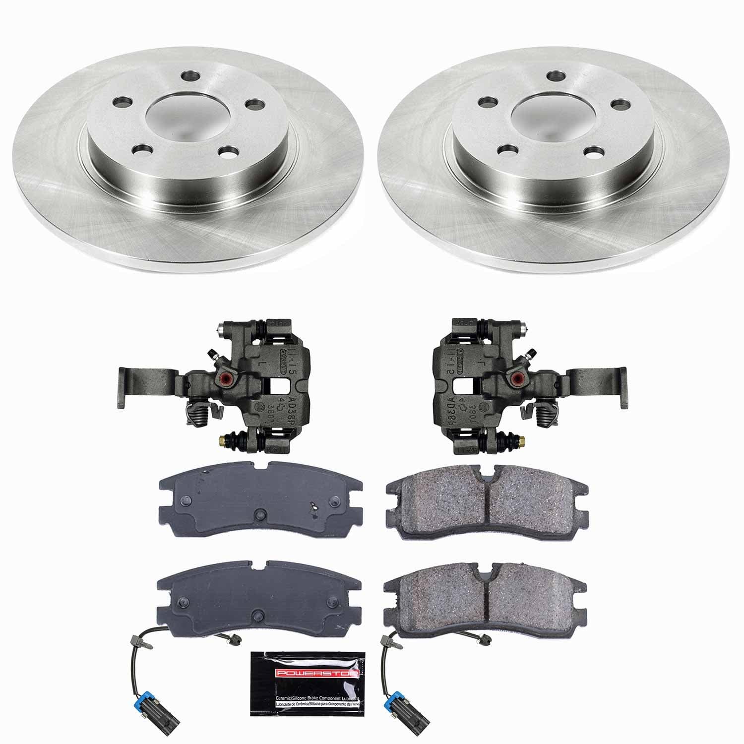 Power Stop - KCOE1567 - Rear - Disc Brake Pad/Caliper and Rotor Kit image 1