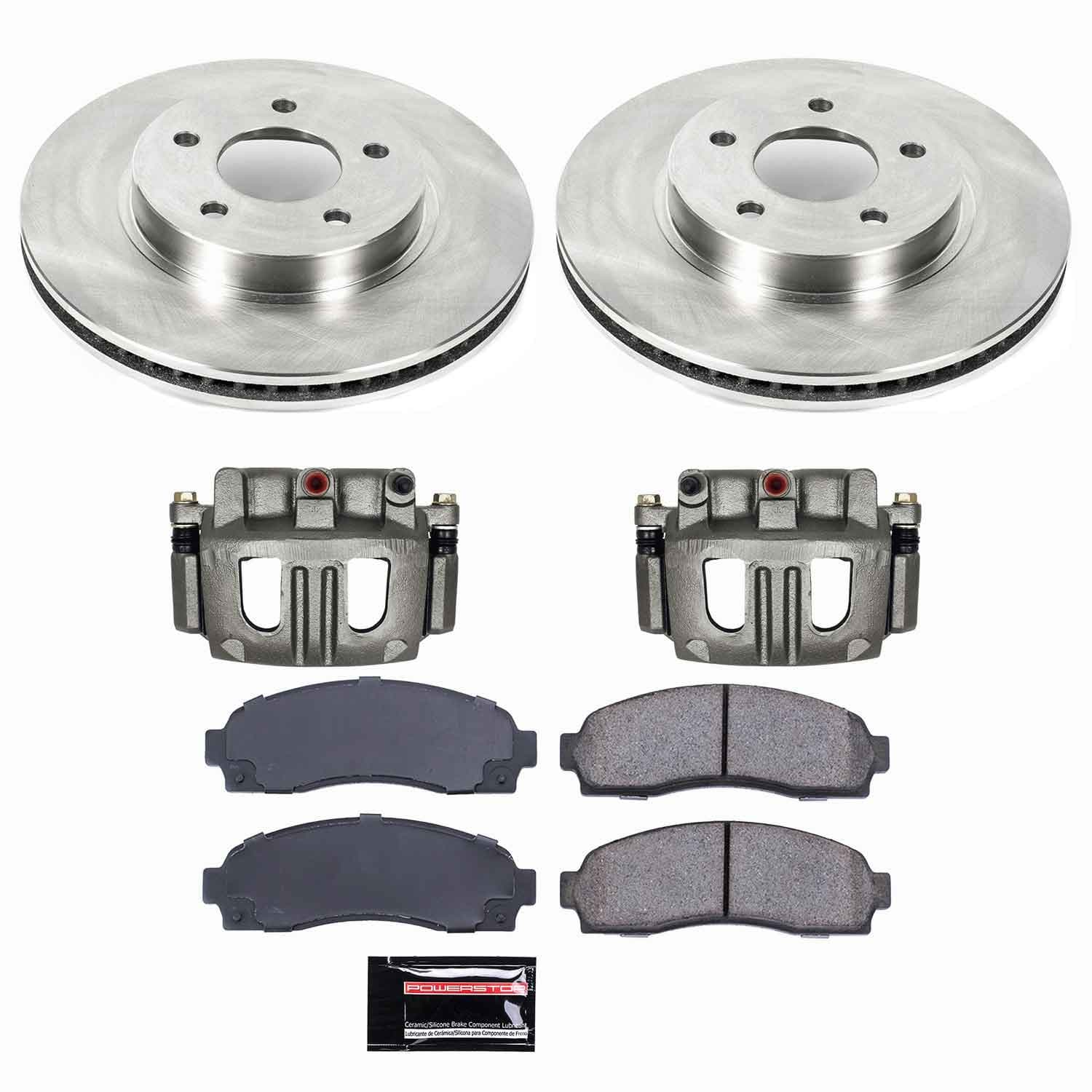 Power Stop - KCOE1576A - Front - Disc Brake Pad/Caliper and Rotor Kit image 1