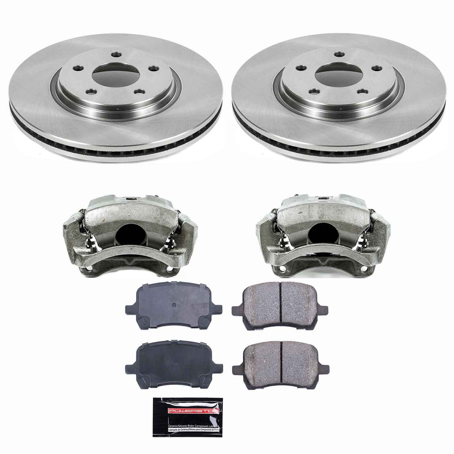 Power Stop - KCOE1614A - Front - Disc Brake Pad/Caliper and Rotor Kit image 1