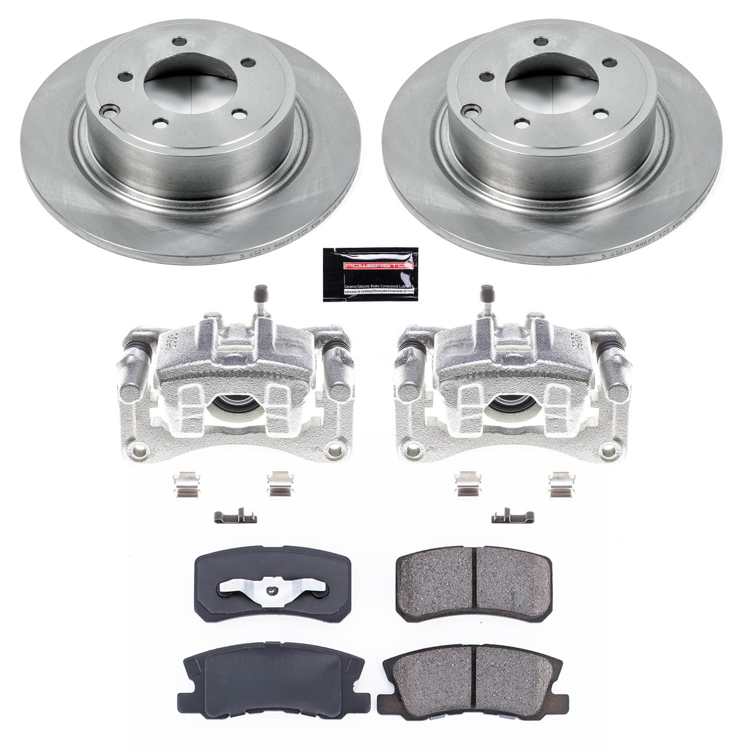 Power Stop - KCOE1630A - Rear - Disc Brake Pad/Caliper and Rotor Kit image 1