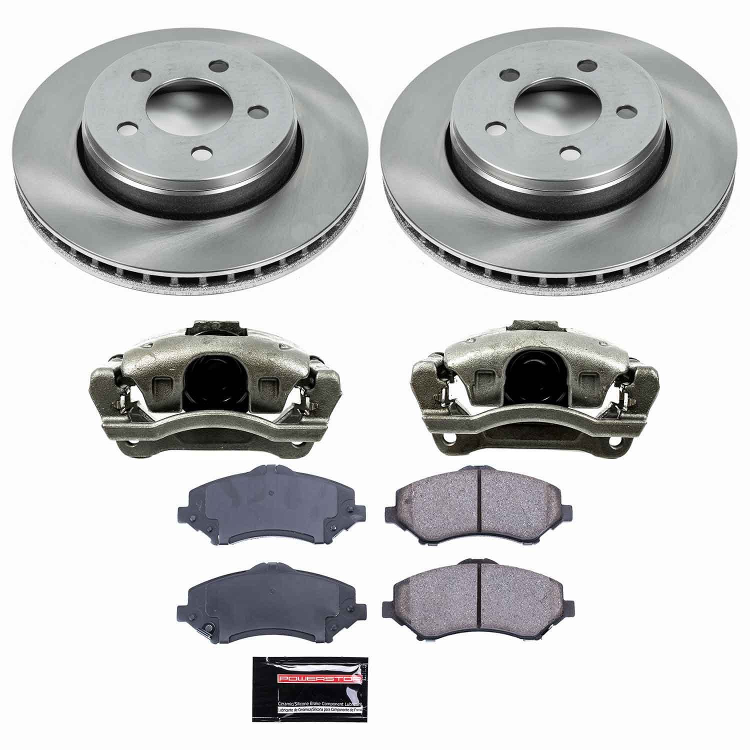 Power Stop - KCOE1631 - Front - Disc Brake Pad/Caliper and Rotor Kit image 1
