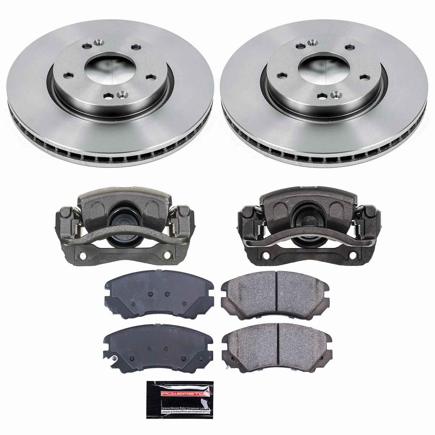 Power Stop - KCOE165C - Front - Disc Brake Pad/Caliper and Rotor Kit image 1