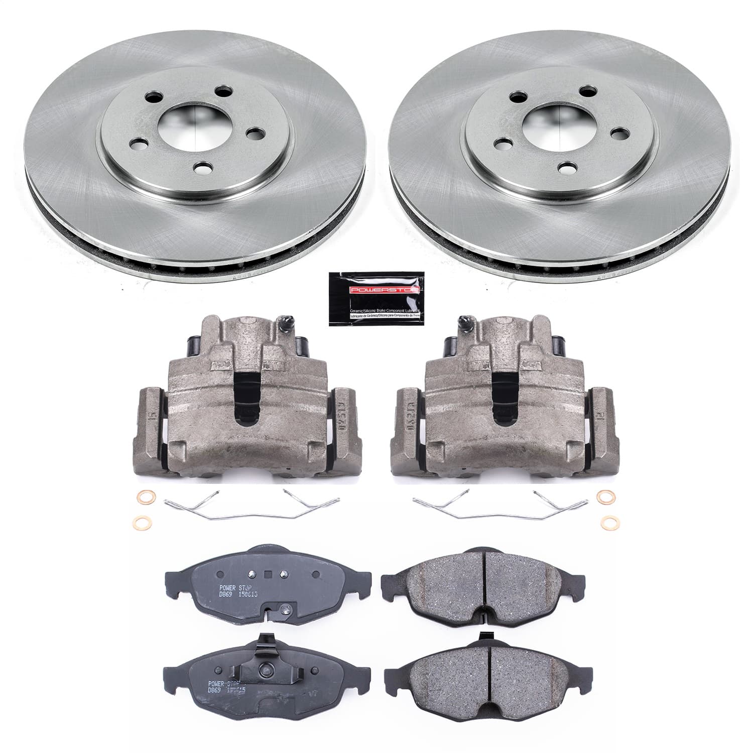 Power Stop - KCOE1684 - Front - Disc Brake Pad/Caliper and Rotor Kit image 1