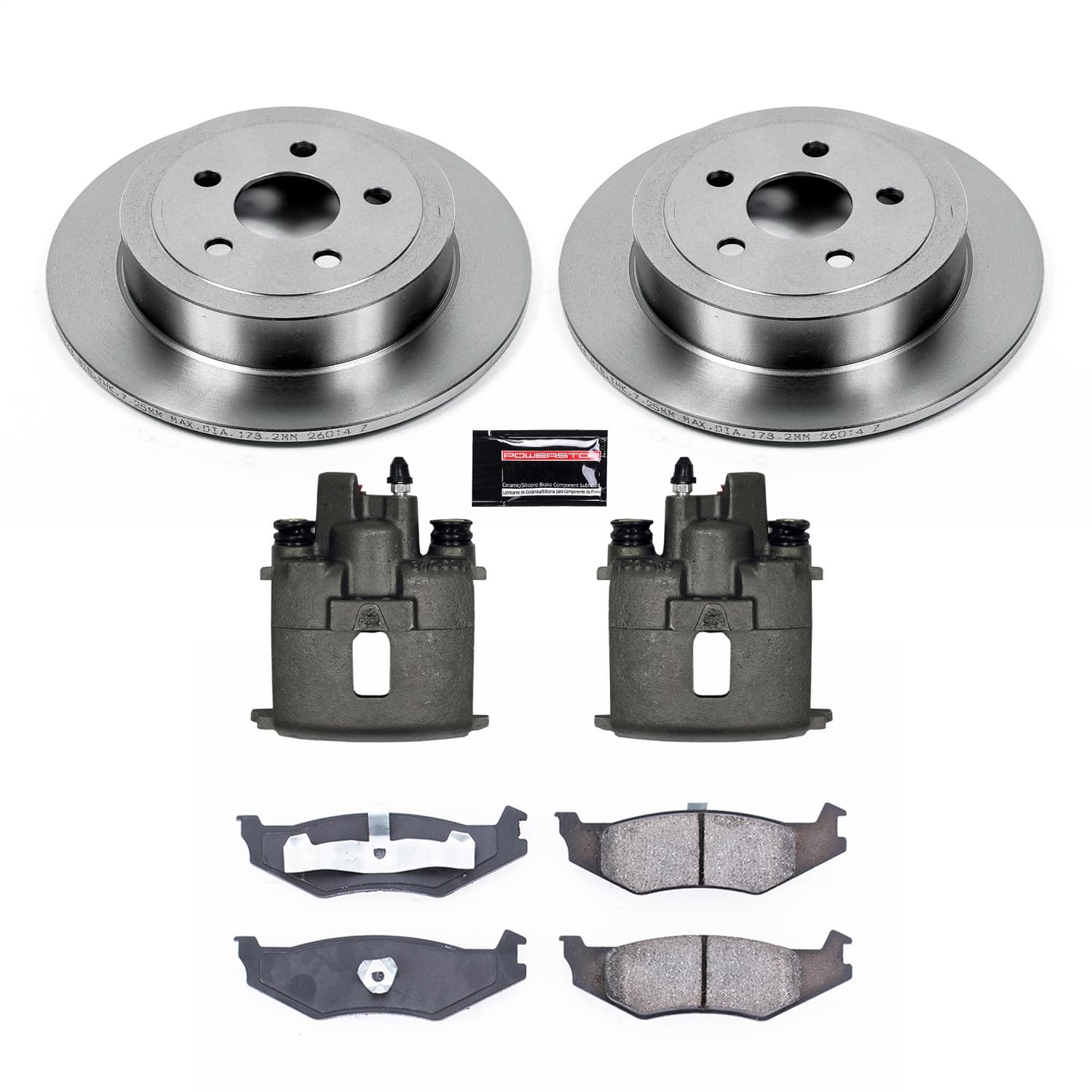 Power Stop - KCOE1687A - Rear - Disc Brake Pad/Caliper and Rotor Kit image 1