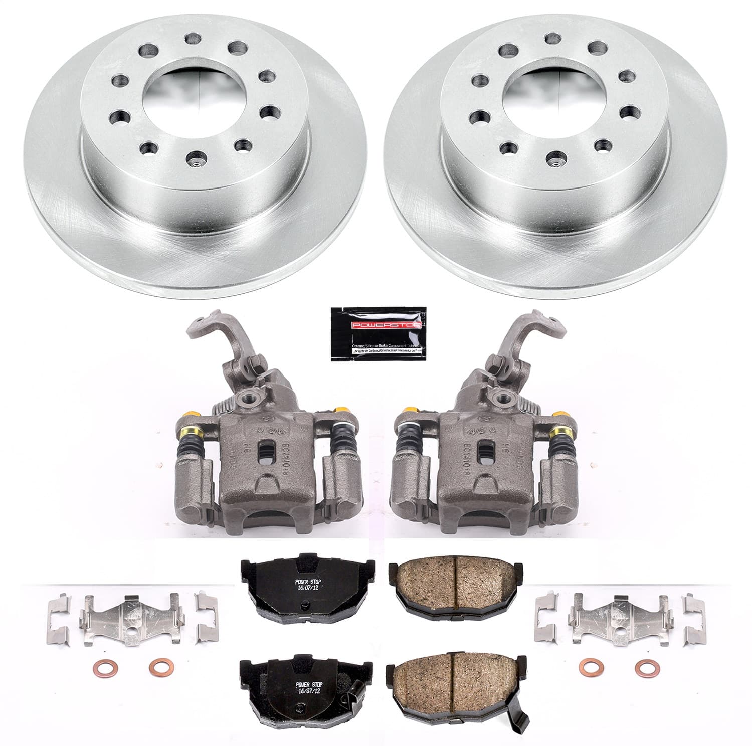 Power Stop - KCOE170 - Rear - Disc Brake Pad/Caliper and Rotor Kit image 1