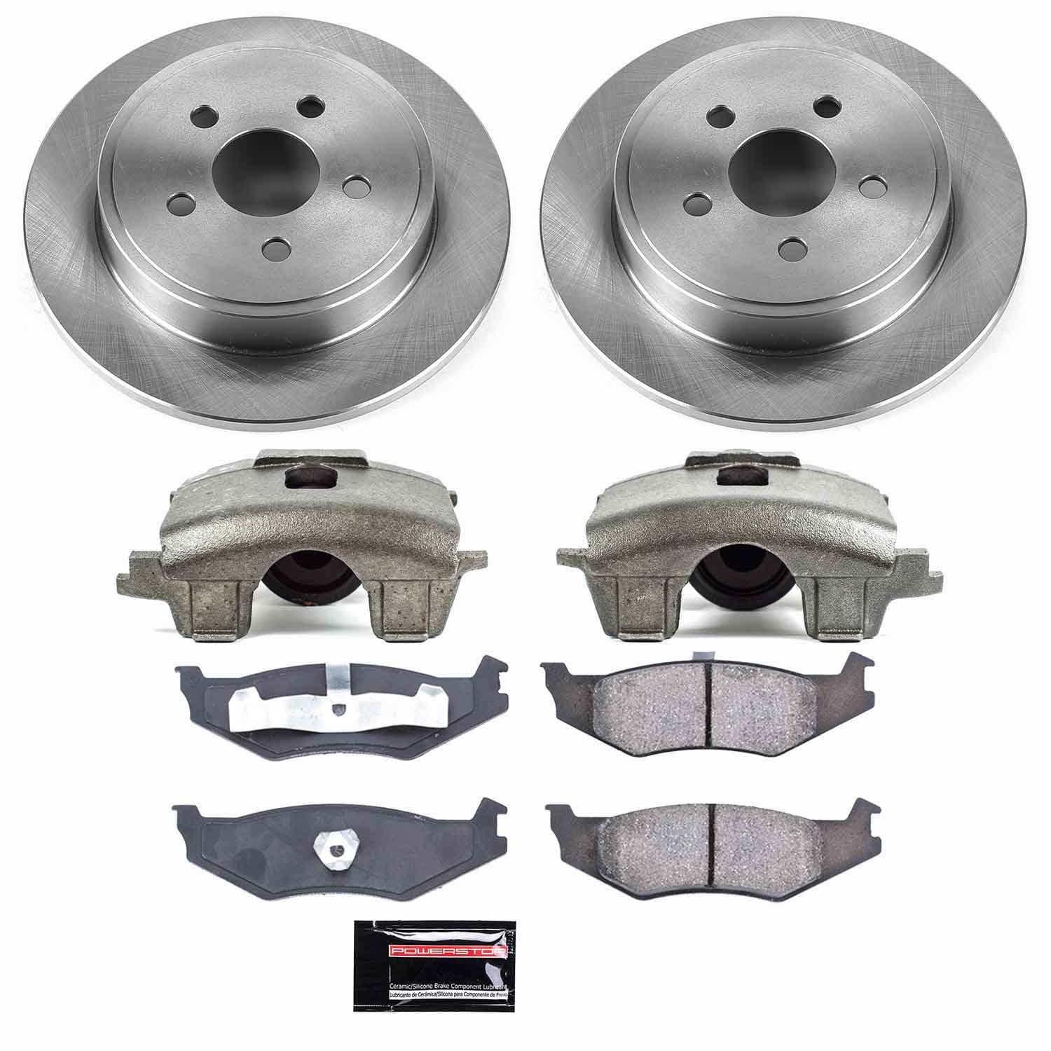 Power Stop - KCOE1709 - Rear - Disc Brake Pad/Caliper and Rotor Kit image 1