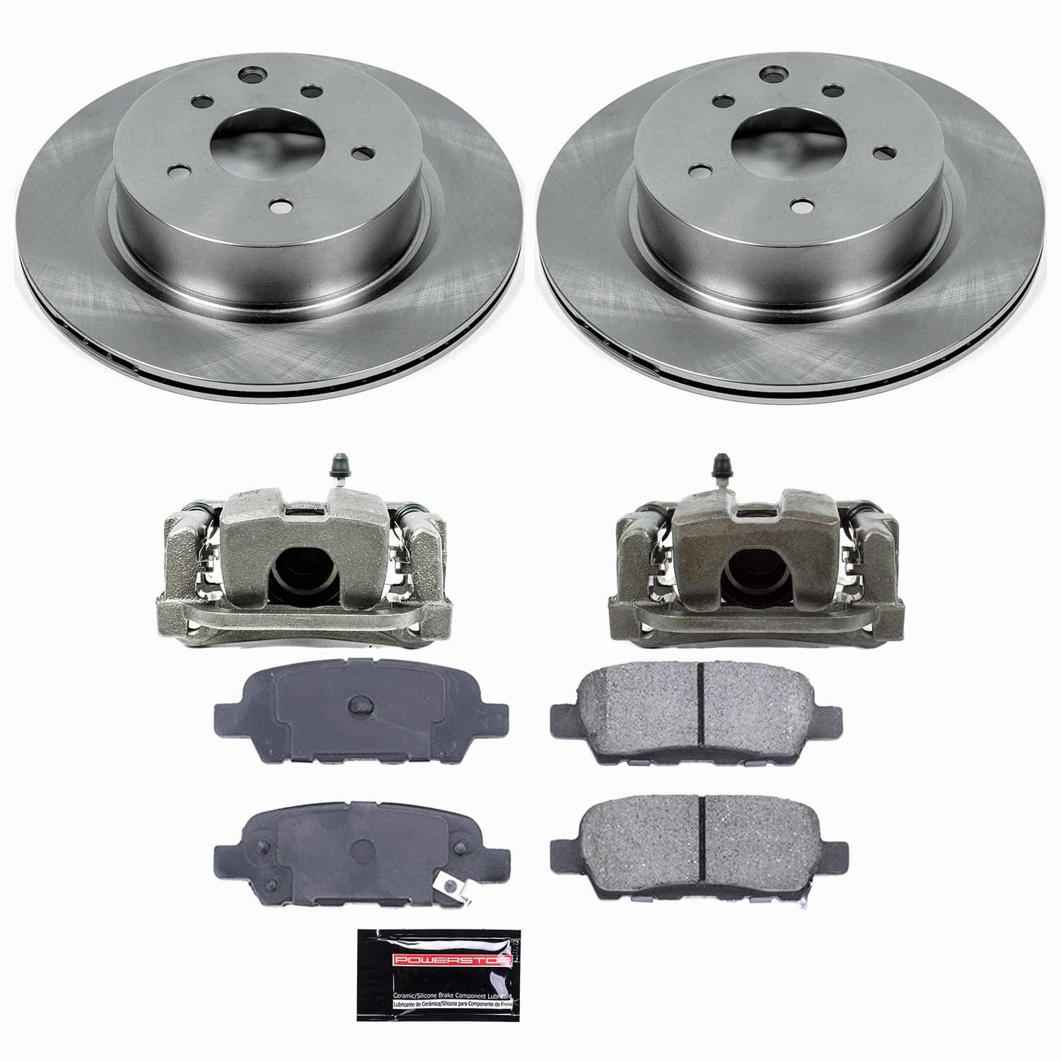 Power Stop - KCOE179 - Rear - Disc Brake Pad/Caliper and Rotor Kit image 1