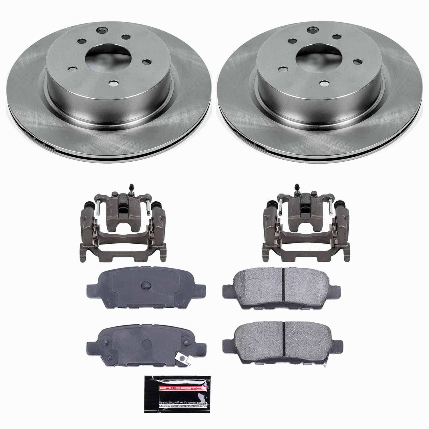 Power Stop - KCOE179A - Rear - Disc Brake Pad/Caliper and Rotor Kit image 1