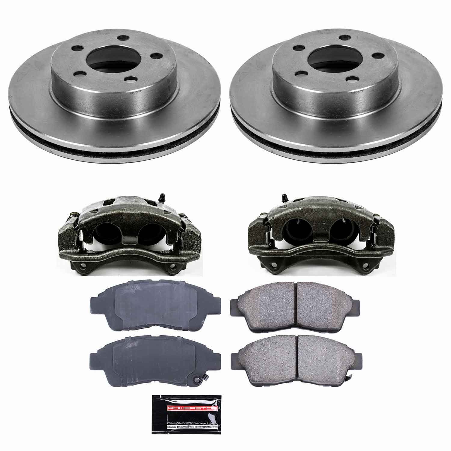 Power Stop - KCOE1860 - Front - Disc Brake Pad/Caliper and Rotor Kit image 1