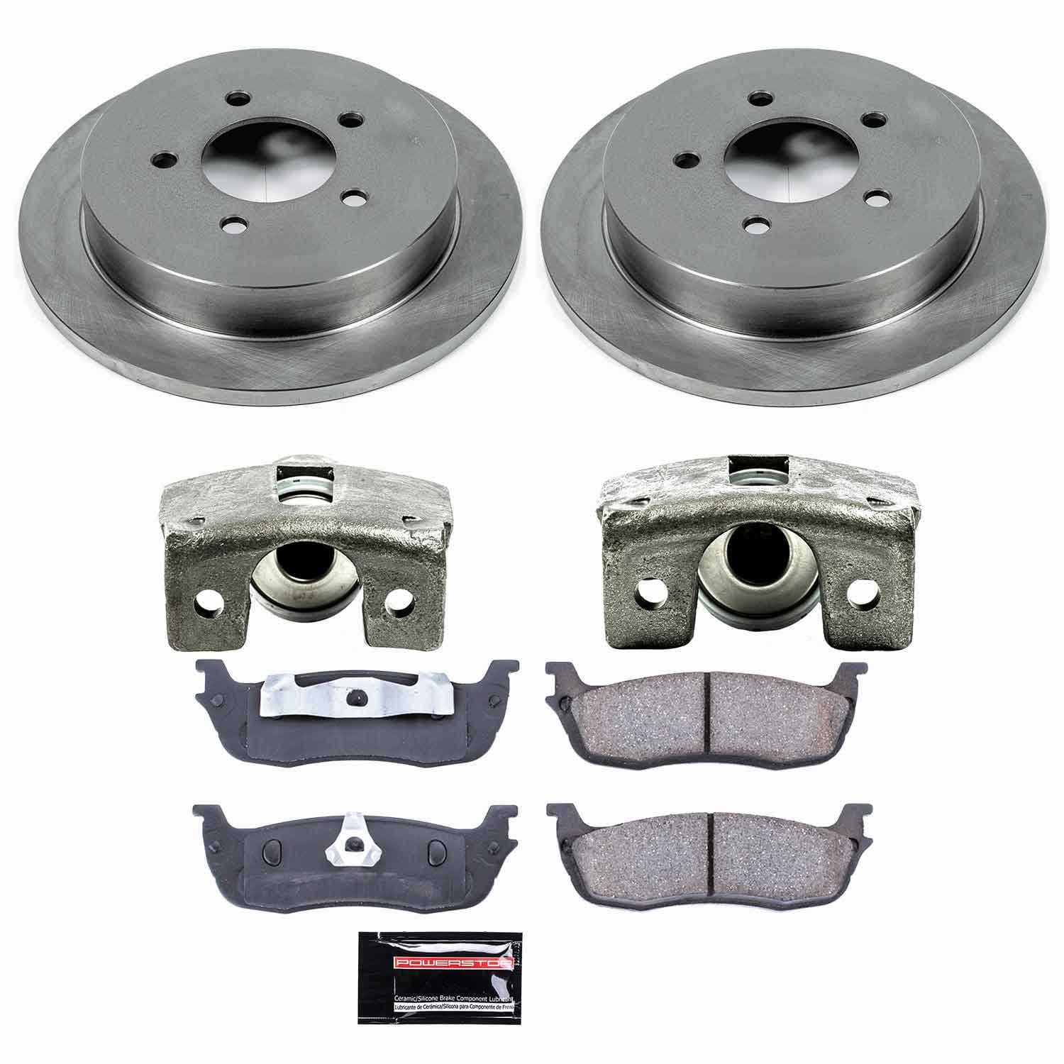 Power Stop - KCOE1913 - Rear - Disc Brake Pad/Caliper and Rotor Kit image 1