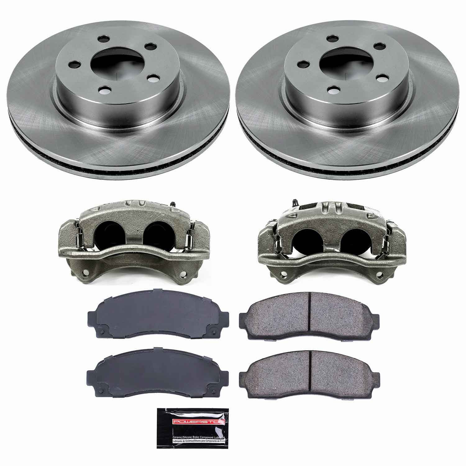 Power Stop - KCOE1923 - Front - Disc Brake Pad/Caliper and Rotor Kit image 1