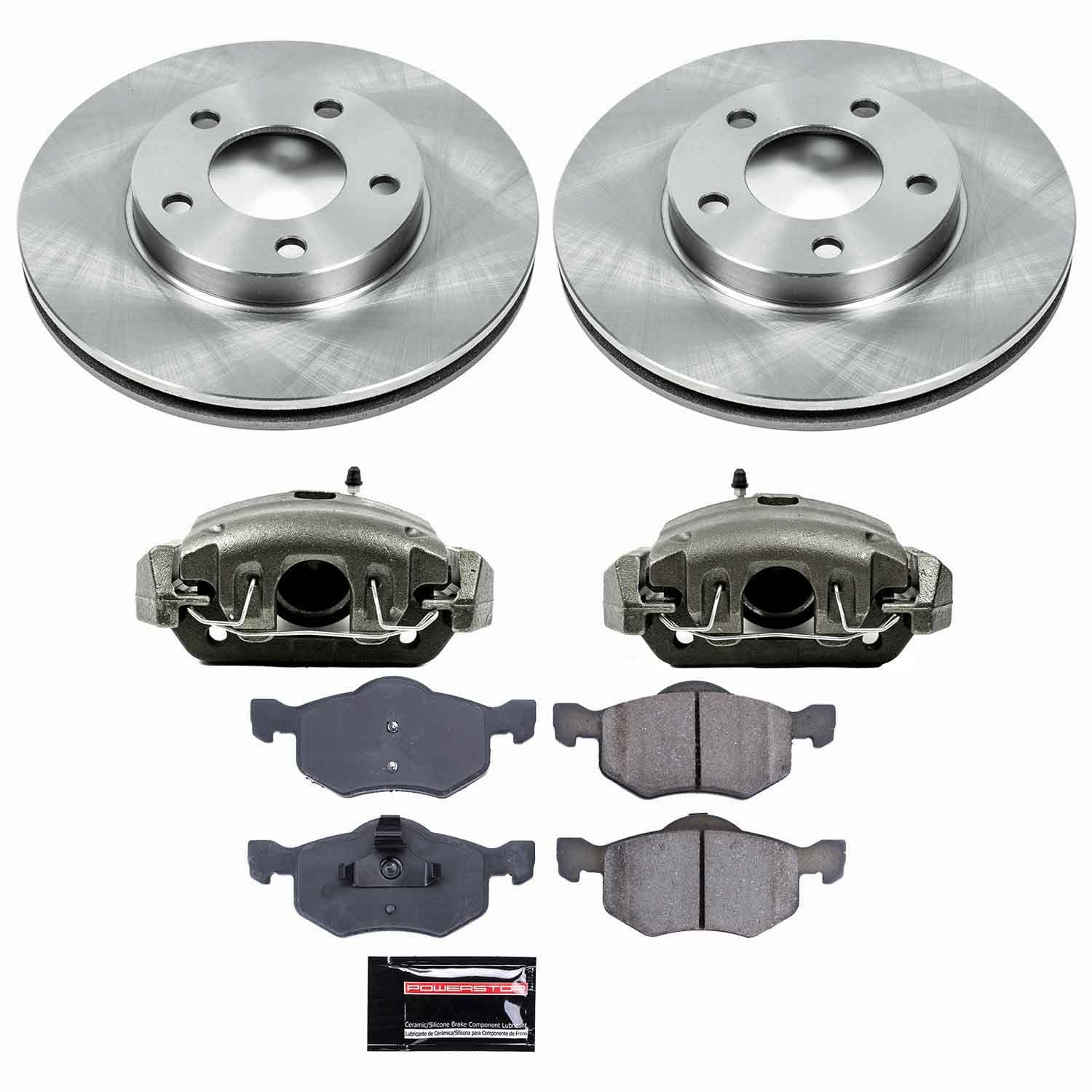 Power Stop - KCOE1930 - Front - Disc Brake Pad/Caliper and Rotor Kit image 1