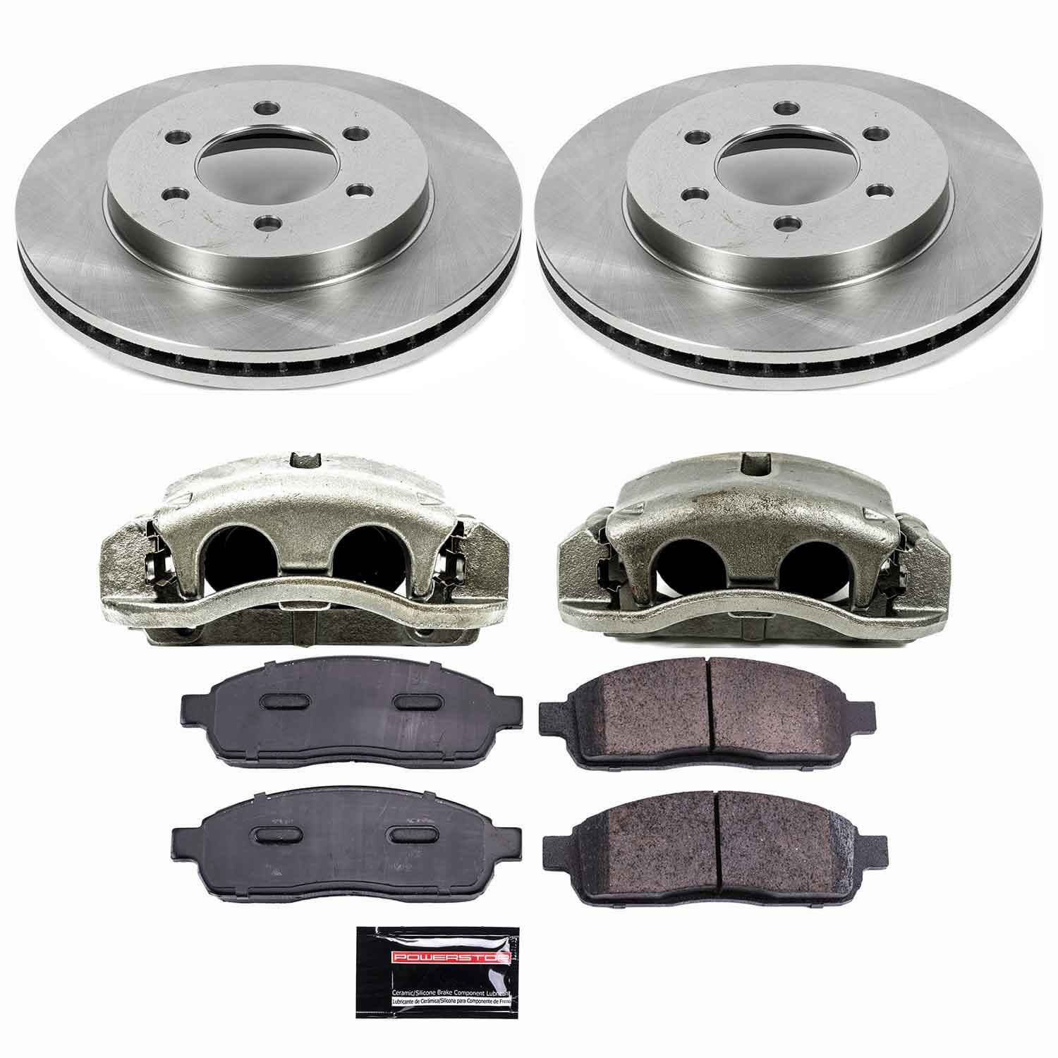 Power Stop - KCOE1943A - Front - Disc Brake Pad/Caliper and Rotor Kit image 1