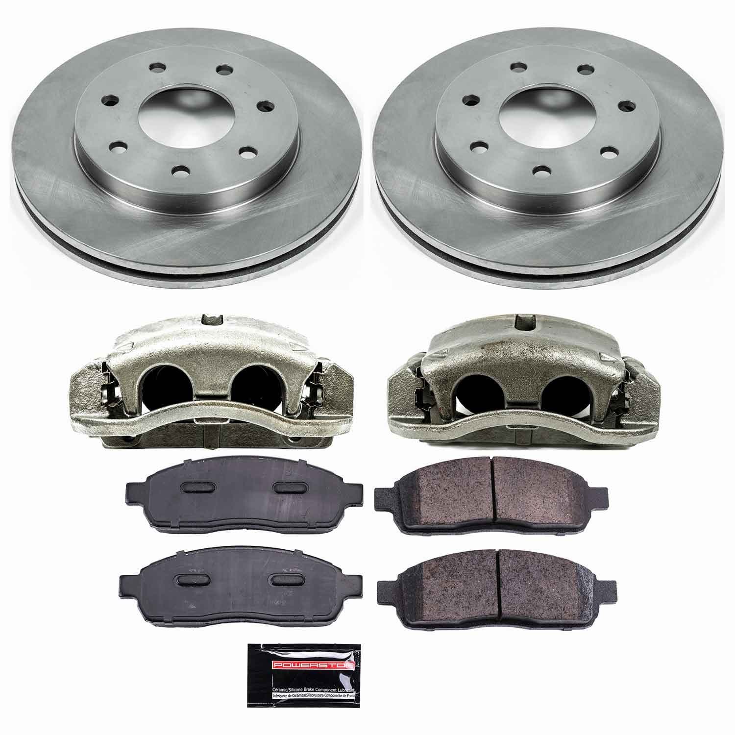 Power Stop - KCOE1946A - Front - Disc Brake Pad/Caliper and Rotor Kit image 1