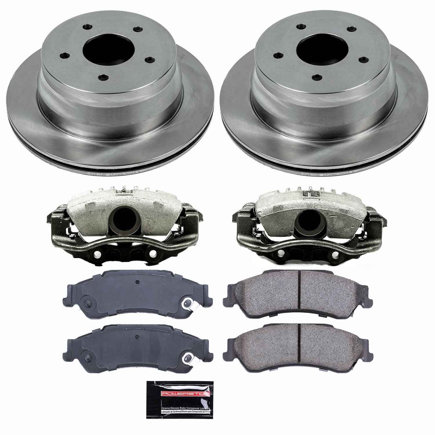Power Stop - KCOE2003 - Rear - Disc Brake Pad/Caliper and Rotor Kit image 1