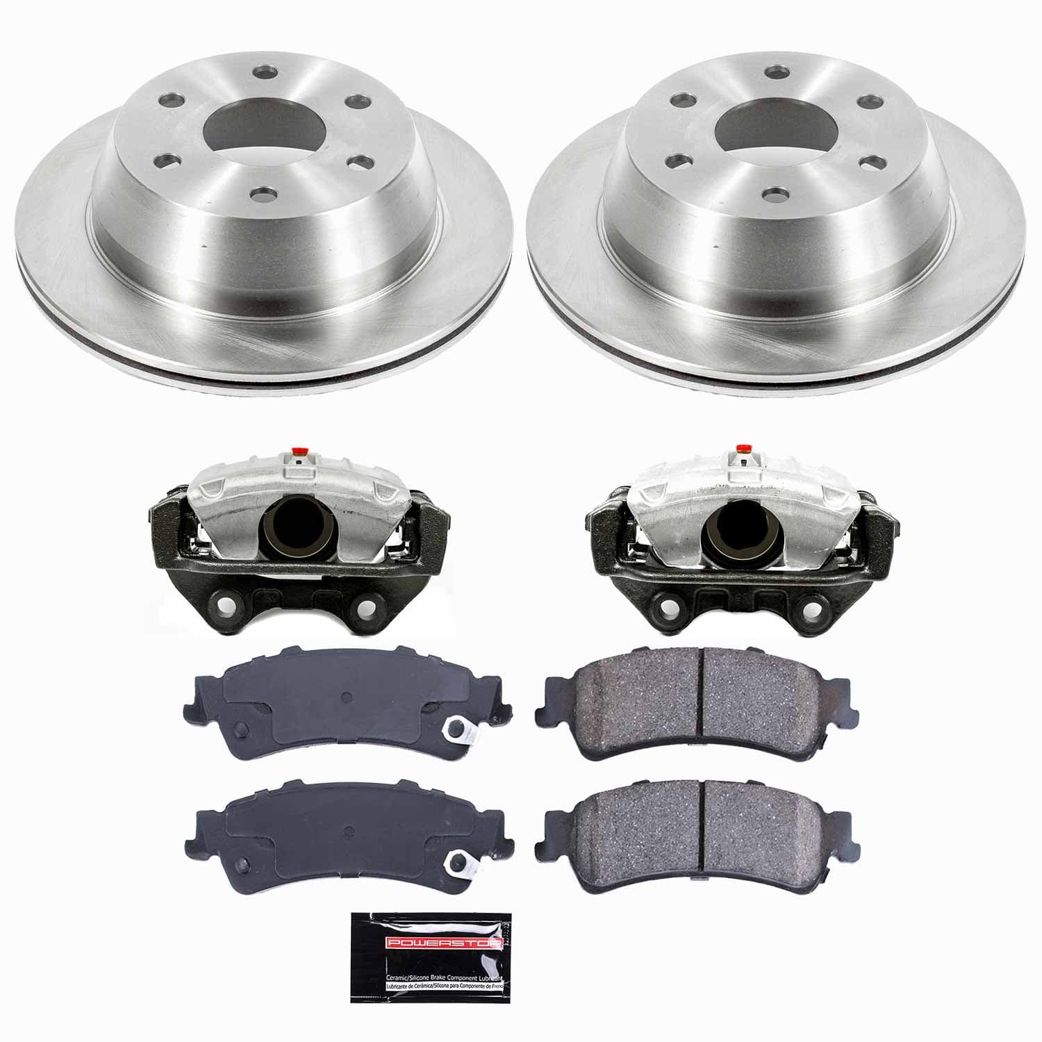 Power Stop - KCOE2018 - Rear - Disc Brake Pad/Caliper and Rotor Kit image 1
