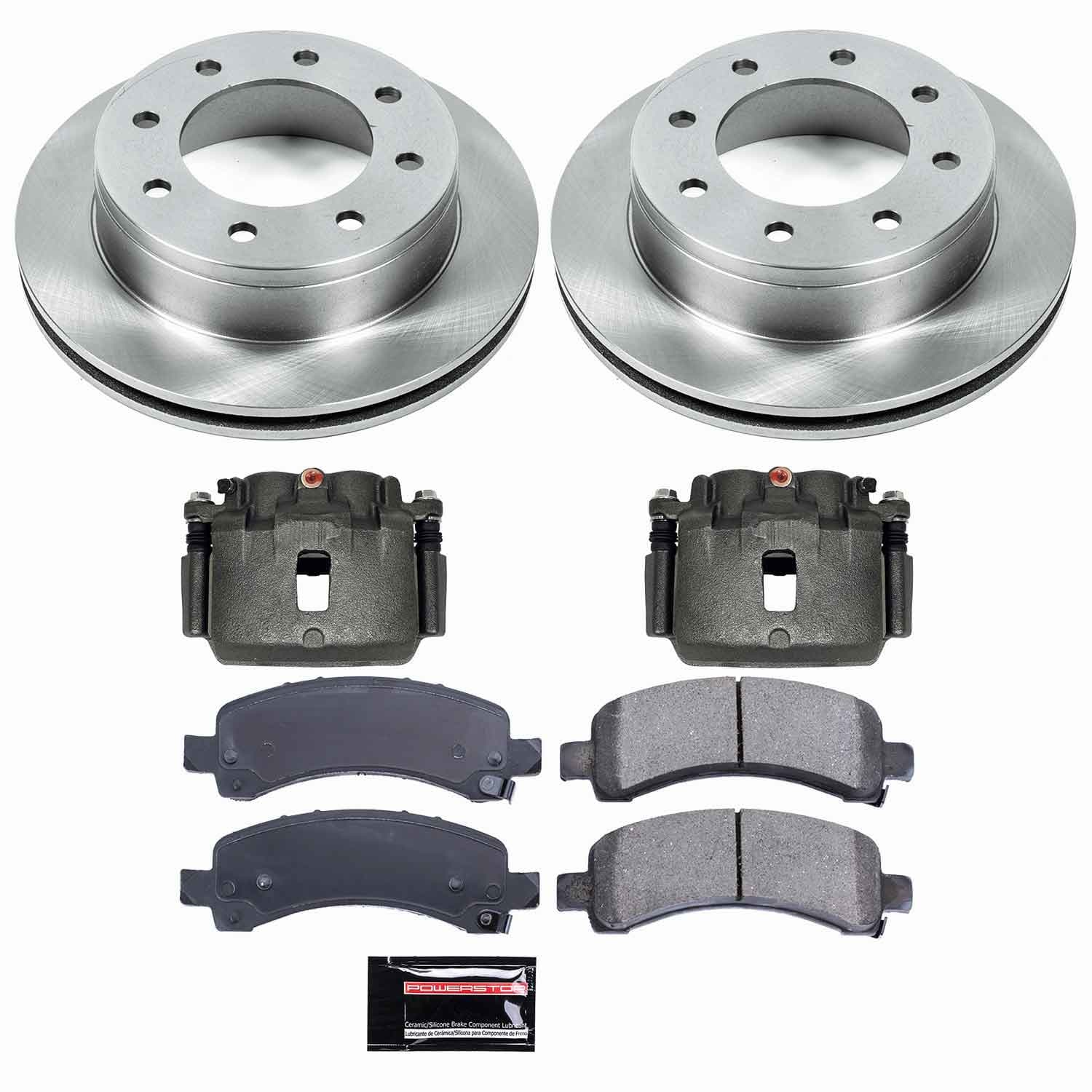 Power Stop - KCOE2039 - Rear - Disc Brake Pad/Caliper and Rotor Kit image 1