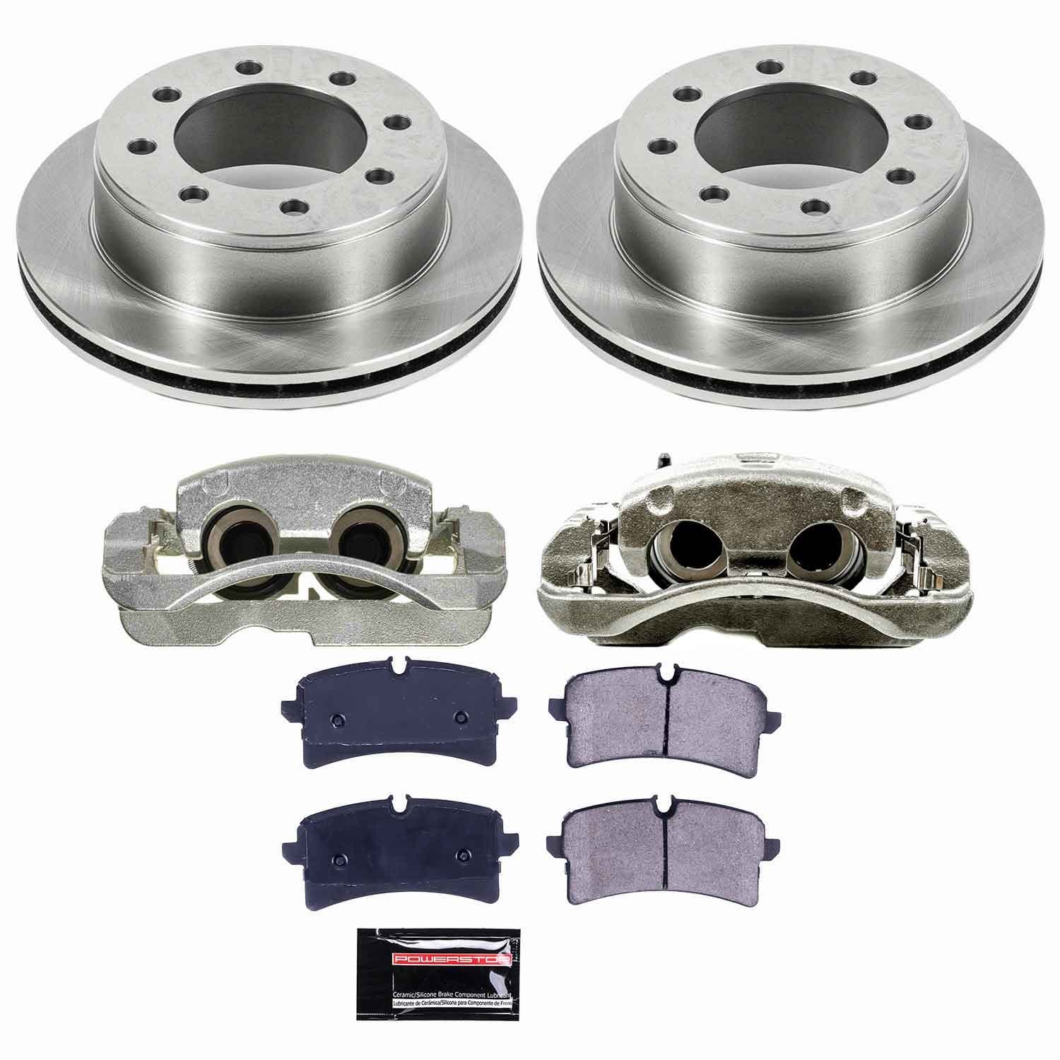 Power Stop - KCOE2041 - Rear - Disc Brake Pad/Caliper and Rotor Kit image 1