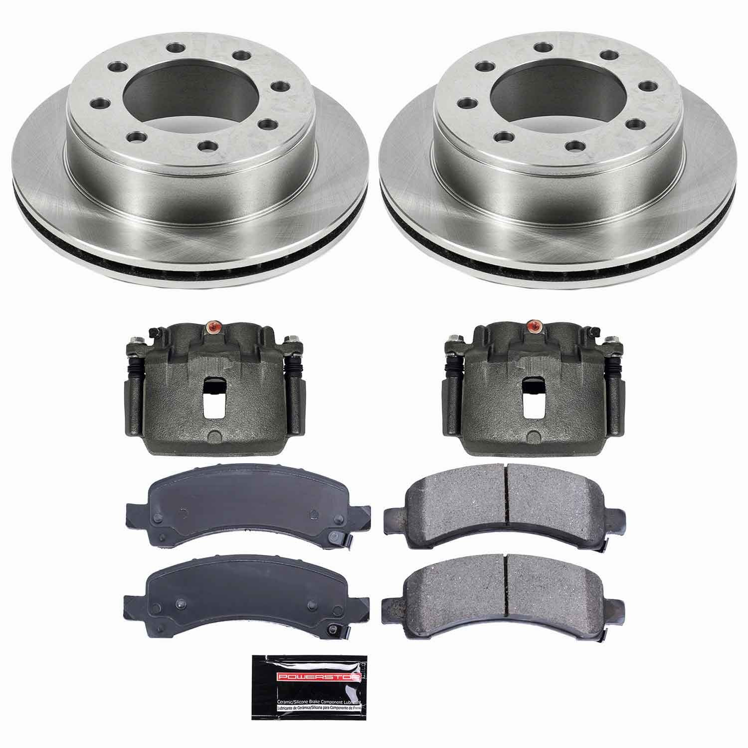 Power Stop - KCOE2043 - Rear - Disc Brake Pad/Caliper and Rotor Kit image 1