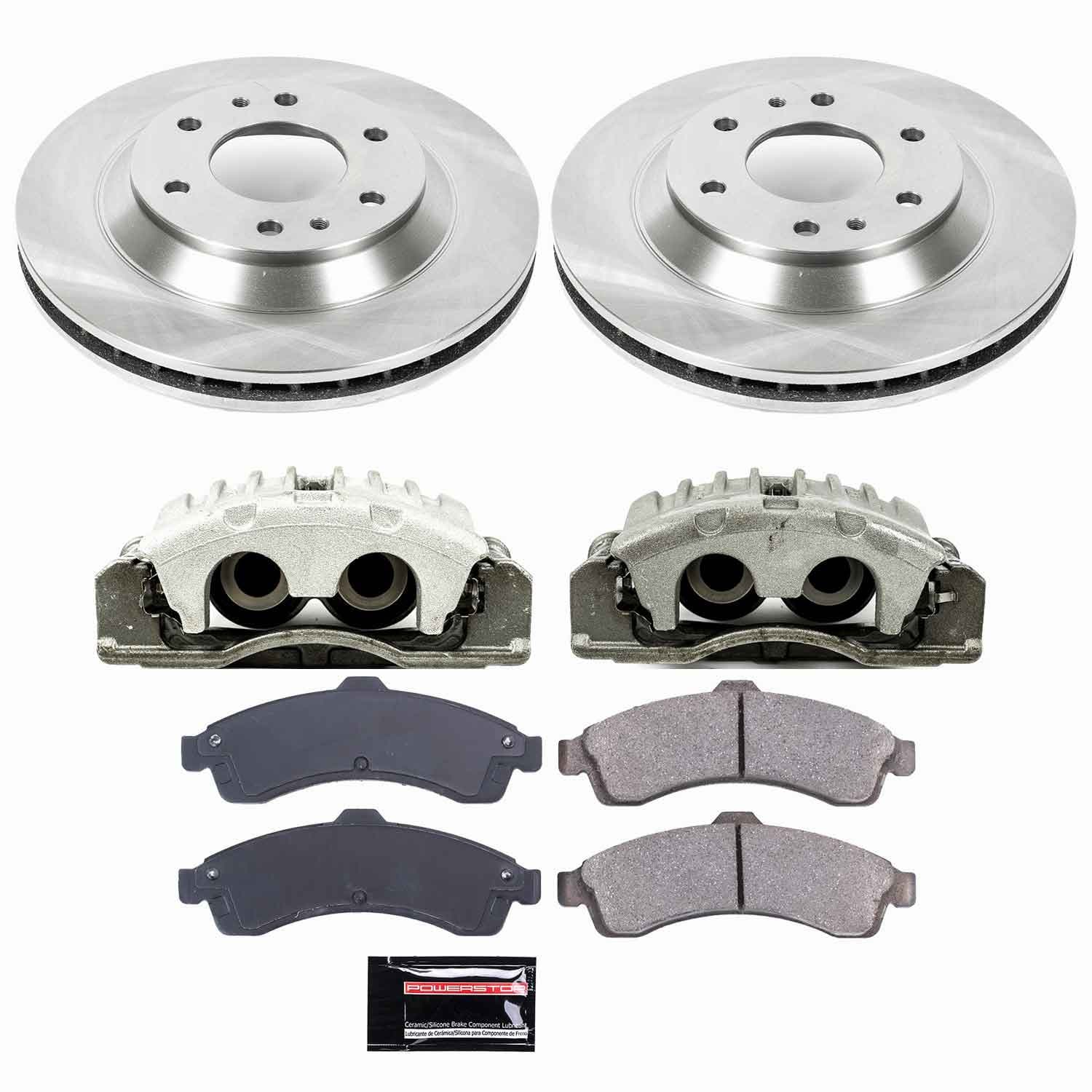 Power Stop - KCOE2057 - Front - Disc Brake Pad/Caliper and Rotor Kit image 1