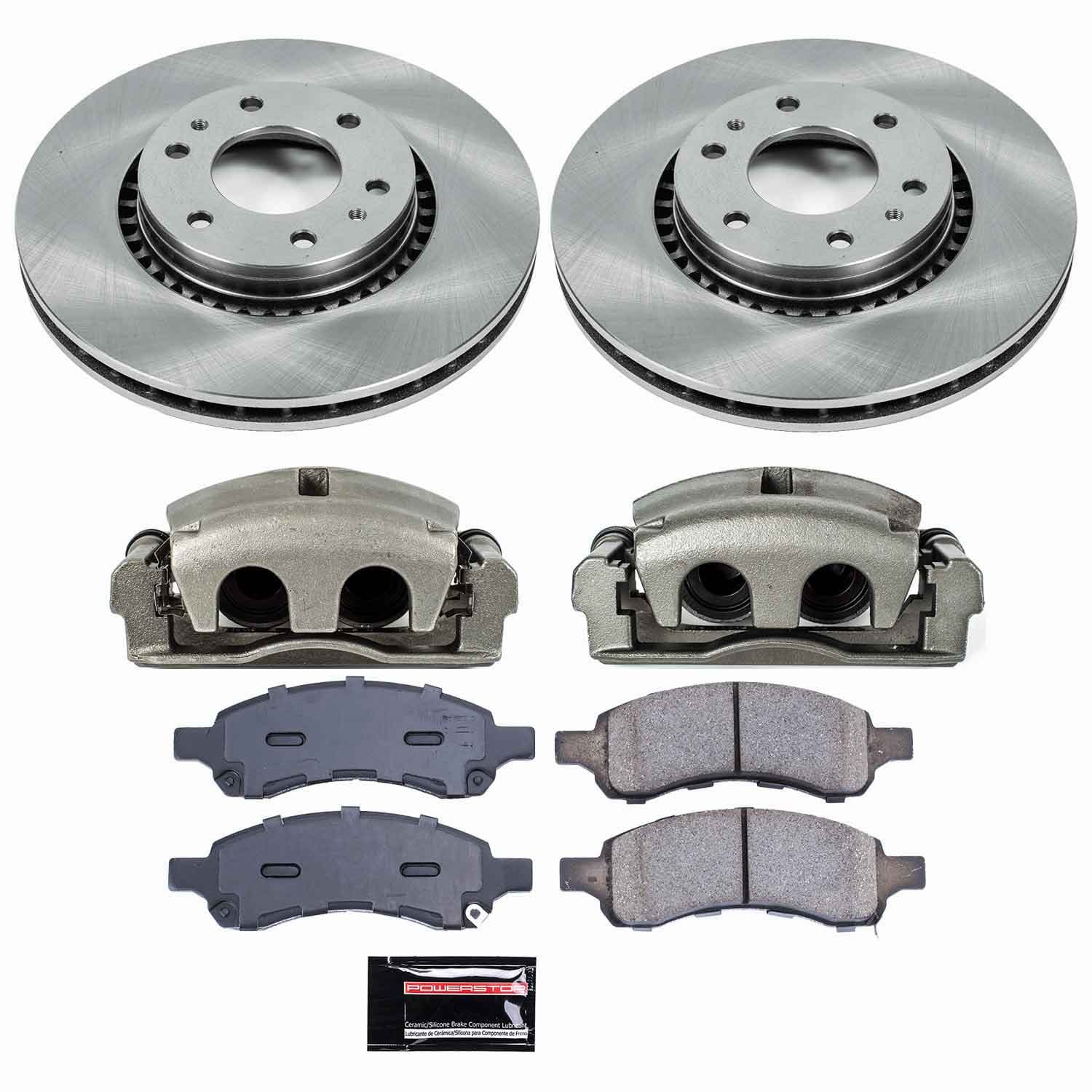 Power Stop - KCOE2059 - Front - Disc Brake Pad/Caliper and Rotor Kit image 1