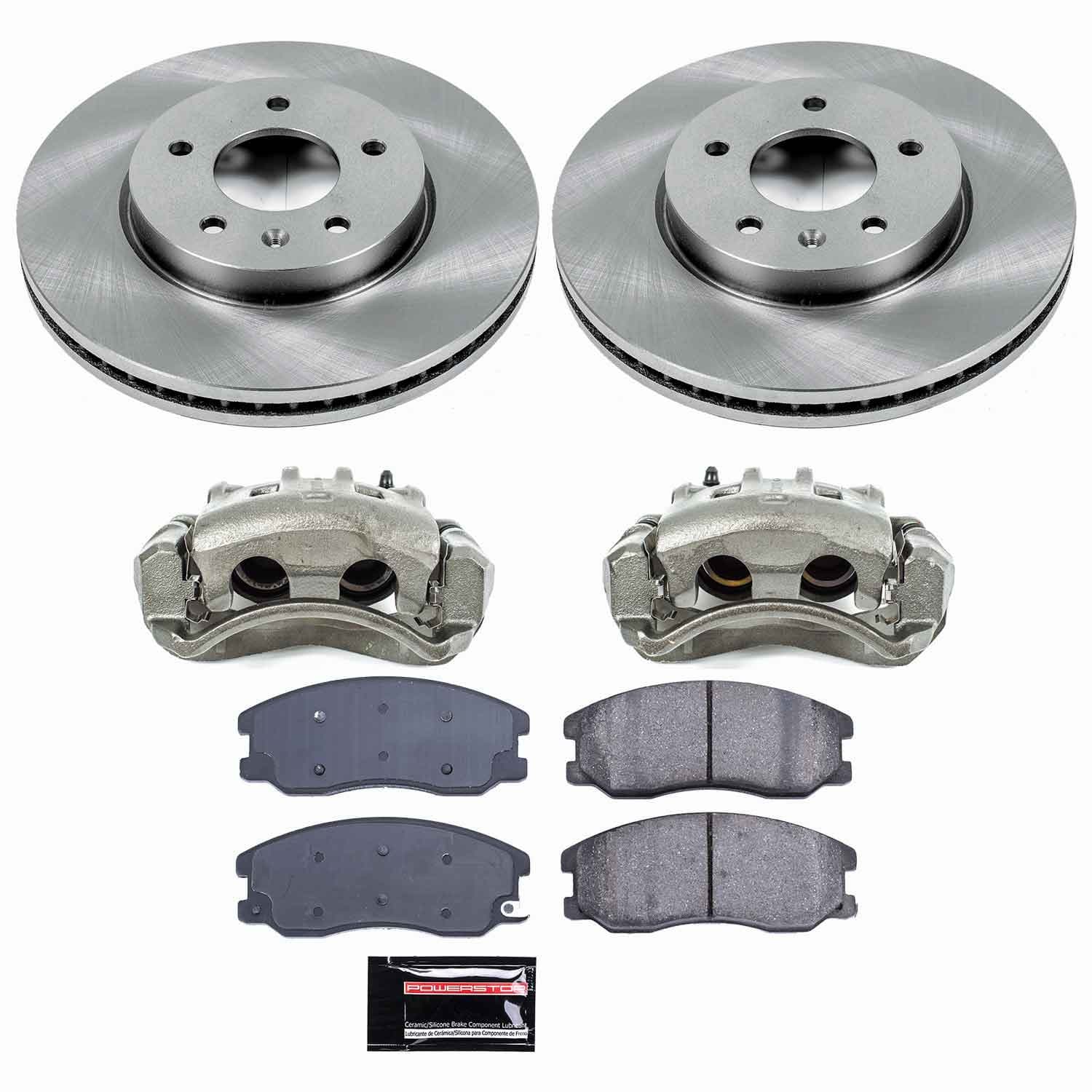 Power Stop - KCOE2090 - Front - Disc Brake Pad/Caliper and Rotor Kit image 1