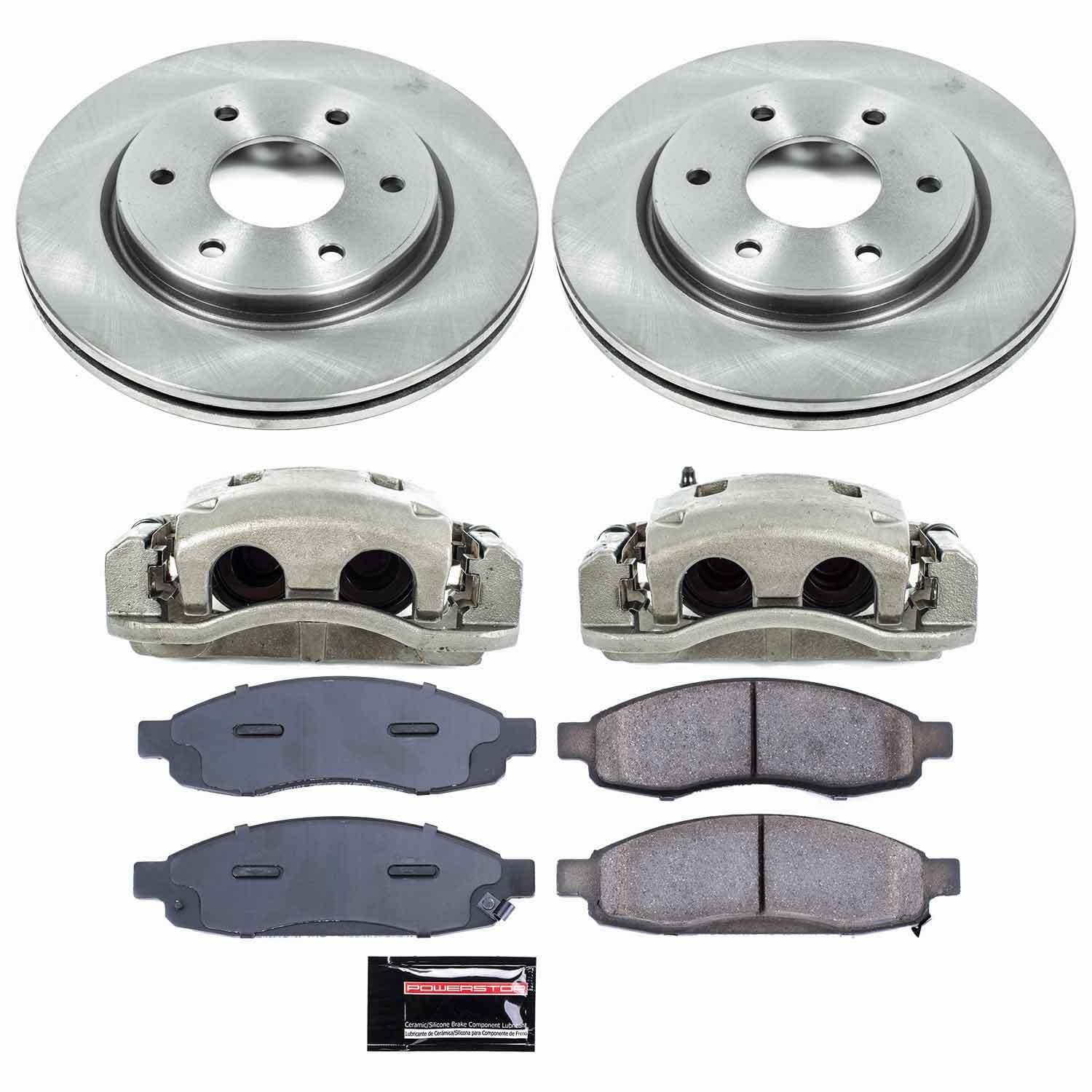 Power Stop - KCOE211 - Front - Disc Brake Pad/Caliper and Rotor Kit image 1