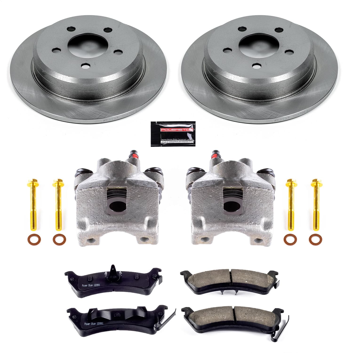 Power Stop - KCOE2131 - Rear - Disc Brake Pad/Caliper and Rotor Kit image 1
