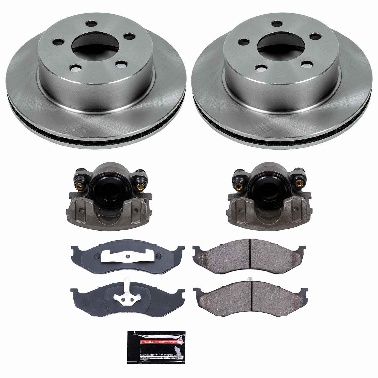 Power Stop - KCOE2152 - Front - Disc Brake Pad/Caliper and Rotor Kit image 1