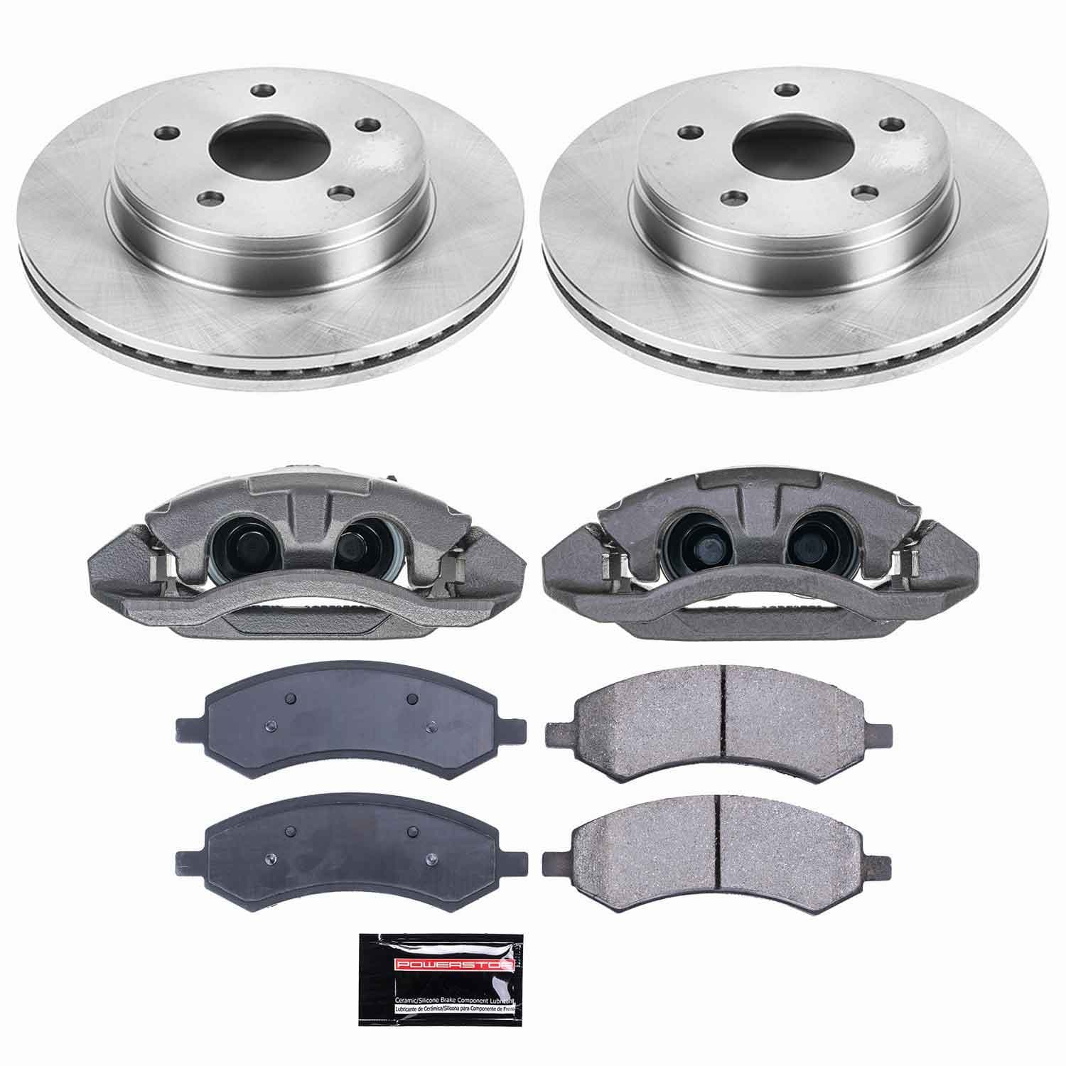 Power Stop - KCOE2163A - Front - Disc Brake Pad/Caliper and Rotor Kit image 1