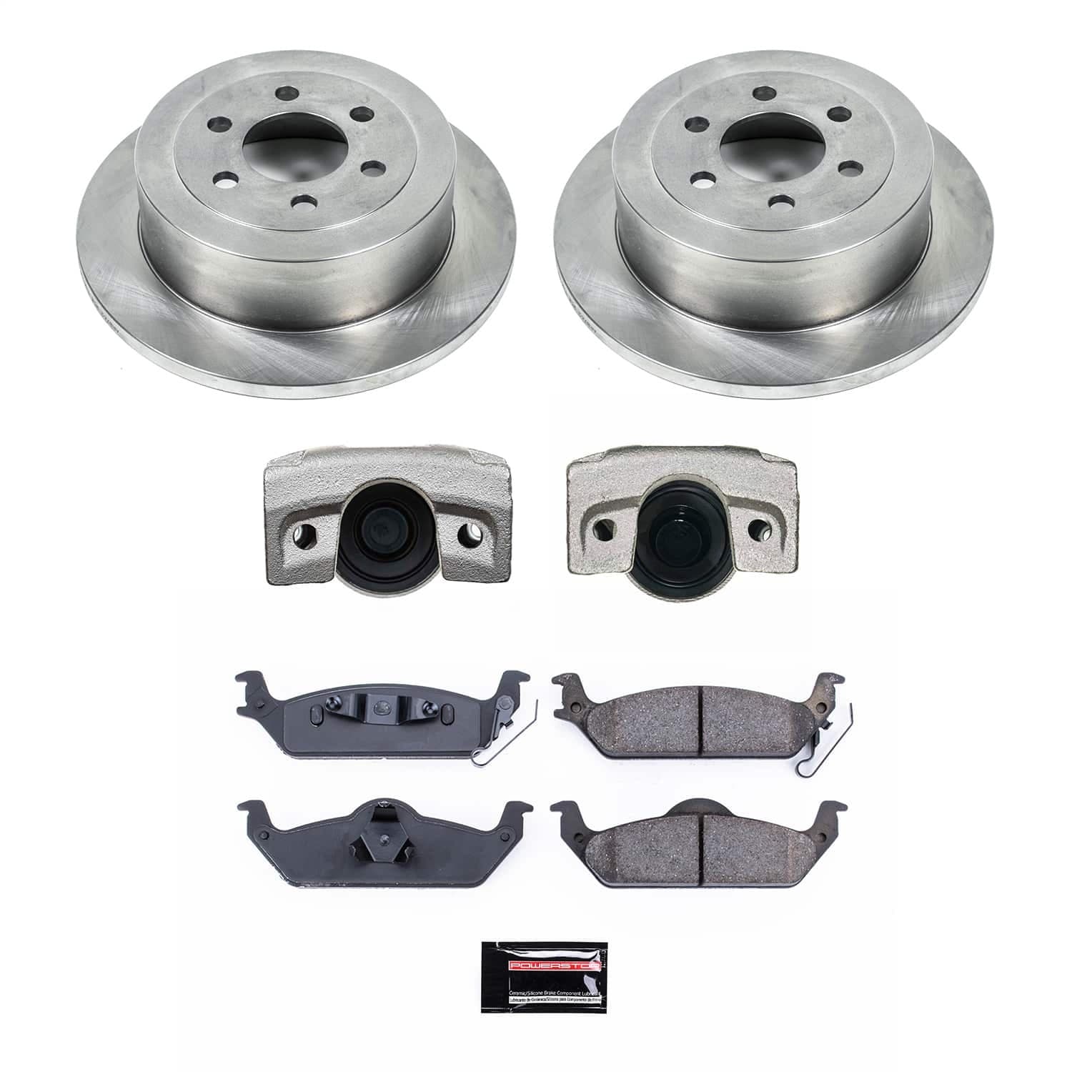 Power Stop - KCOE2192 - Rear - Disc Brake Pad/Caliper and Rotor Kit image 1