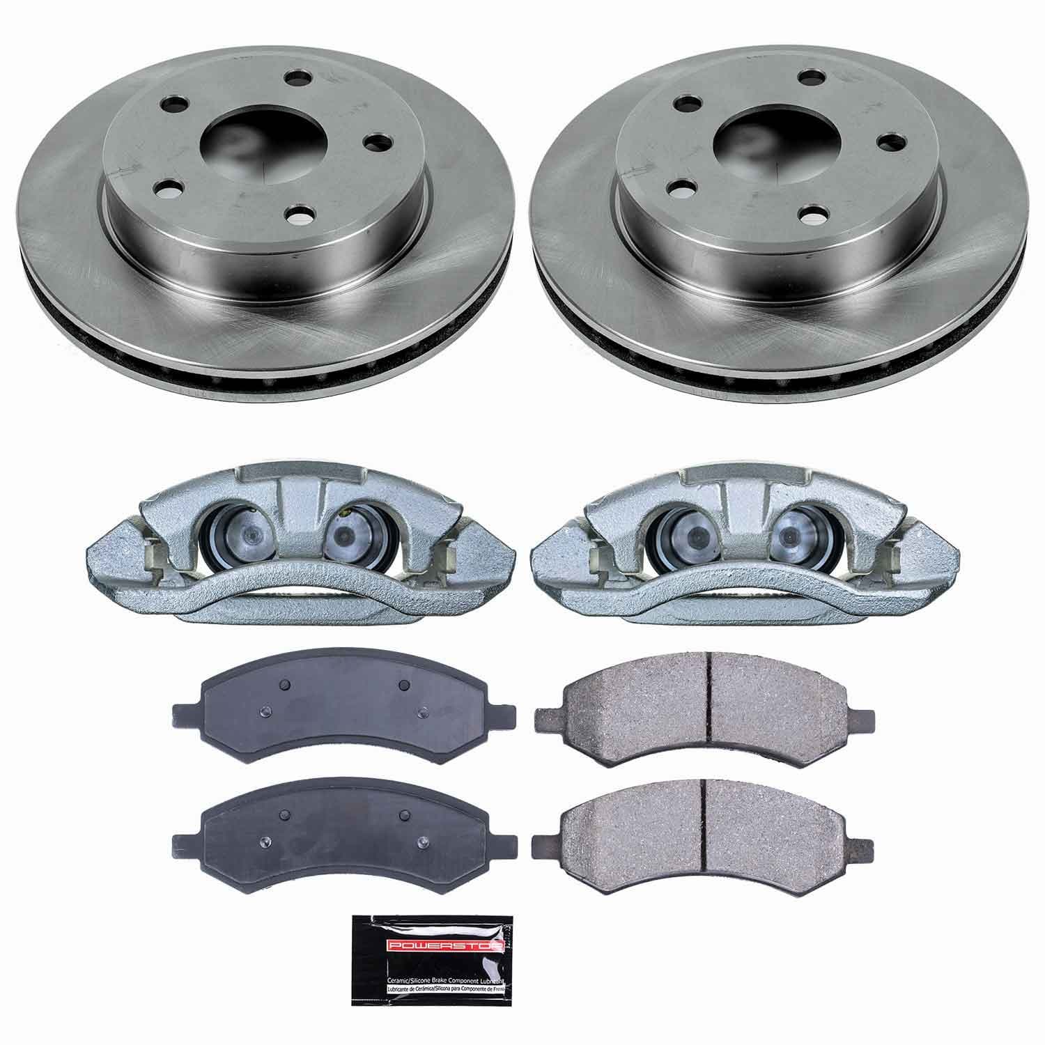 Power Stop - KCOE2193 - Front - Disc Brake Pad/Caliper and Rotor Kit image 1