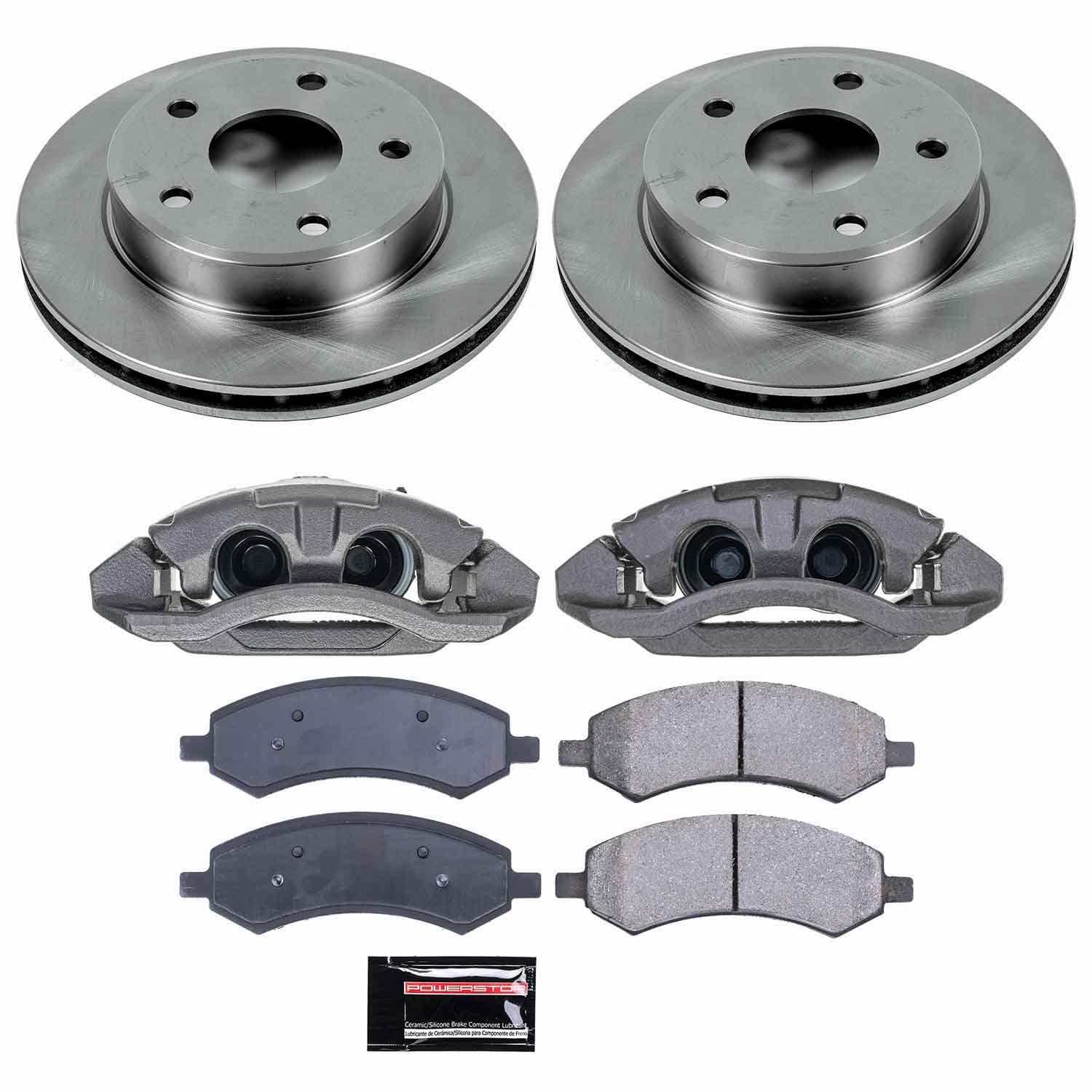 Power Stop - KCOE2193A - Front - Disc Brake Pad/Caliper and Rotor Kit image 1